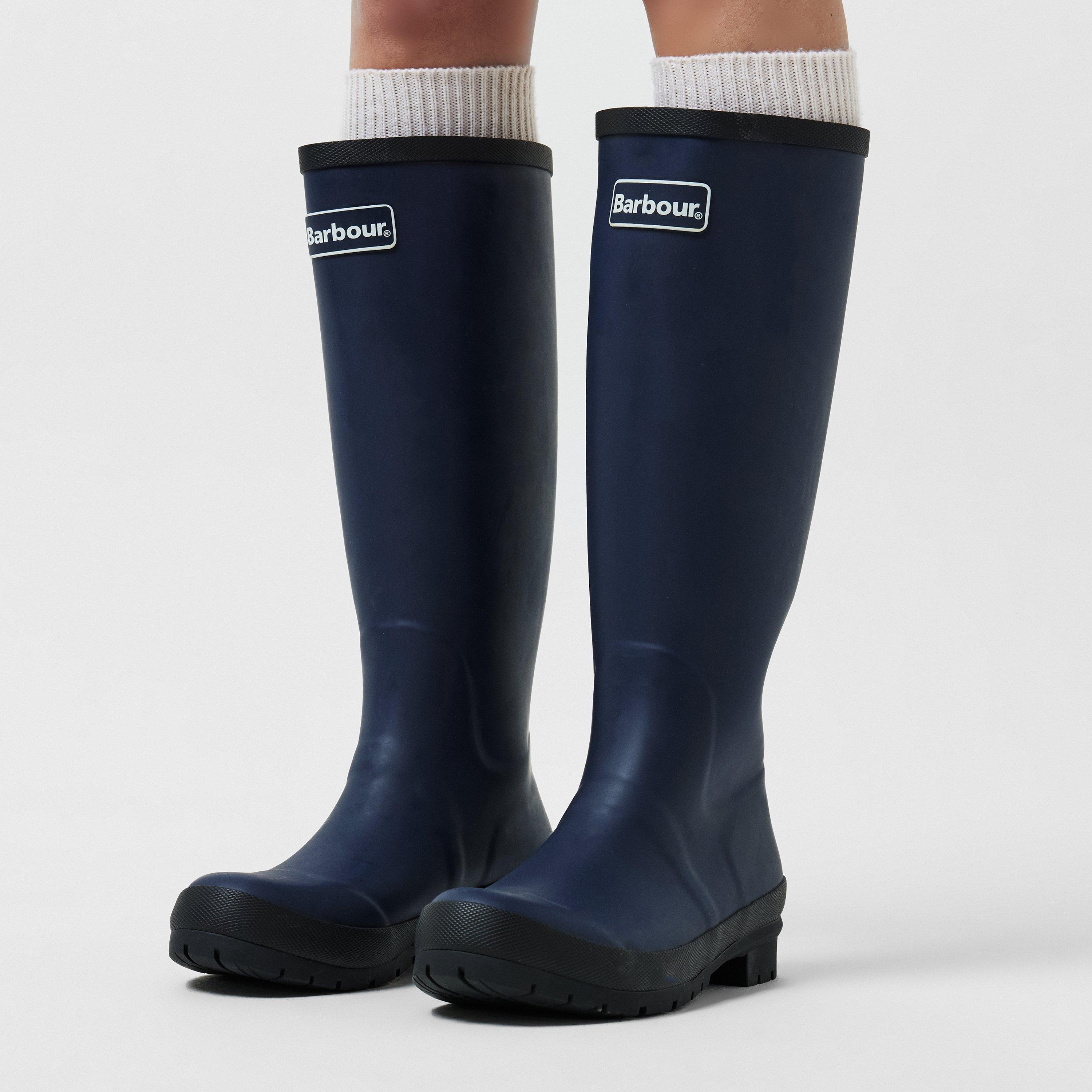 Navy - Barbour - Womens Abbey Wellington Boots - 3
