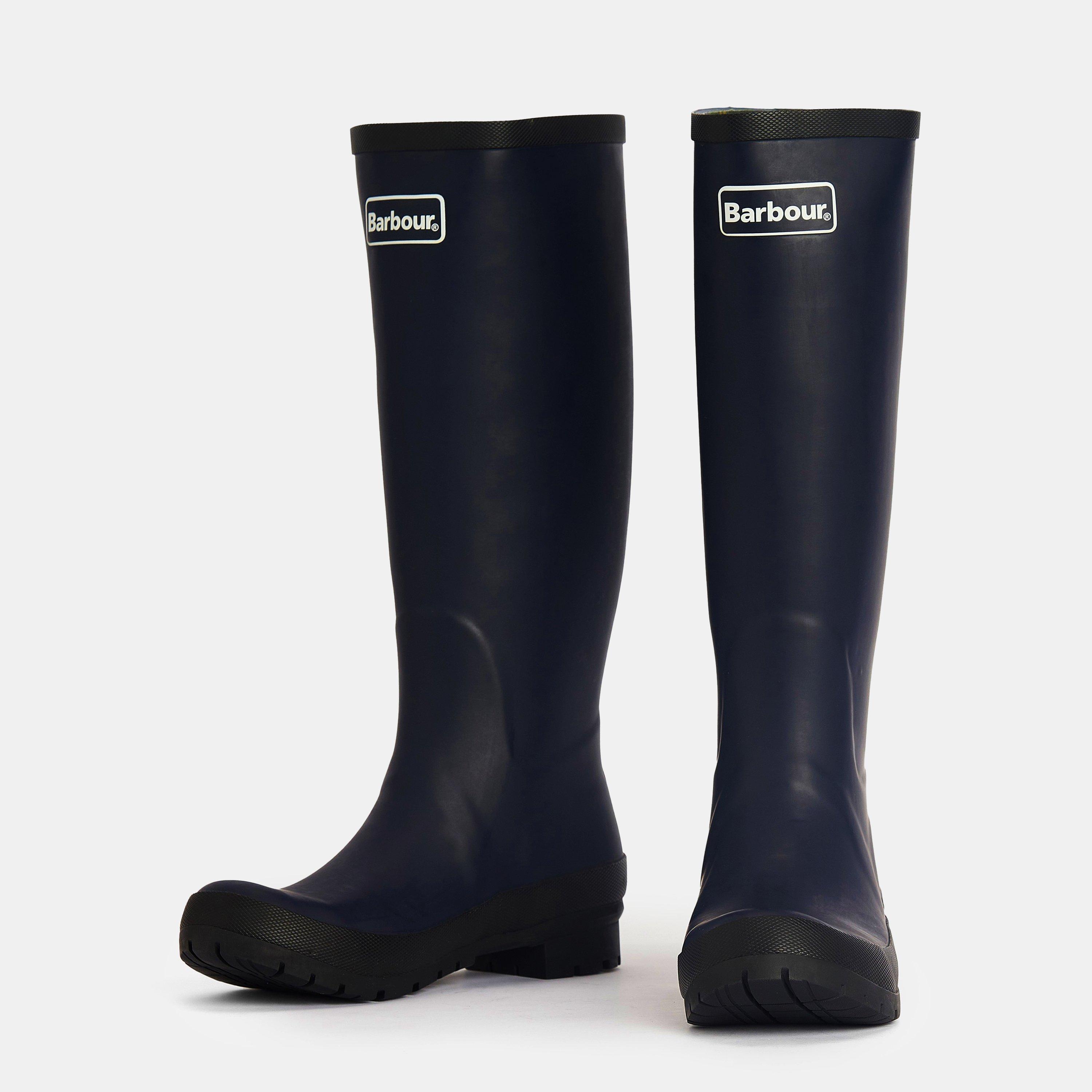 Navy - Barbour - Womens Abbey Wellington Boots - 5