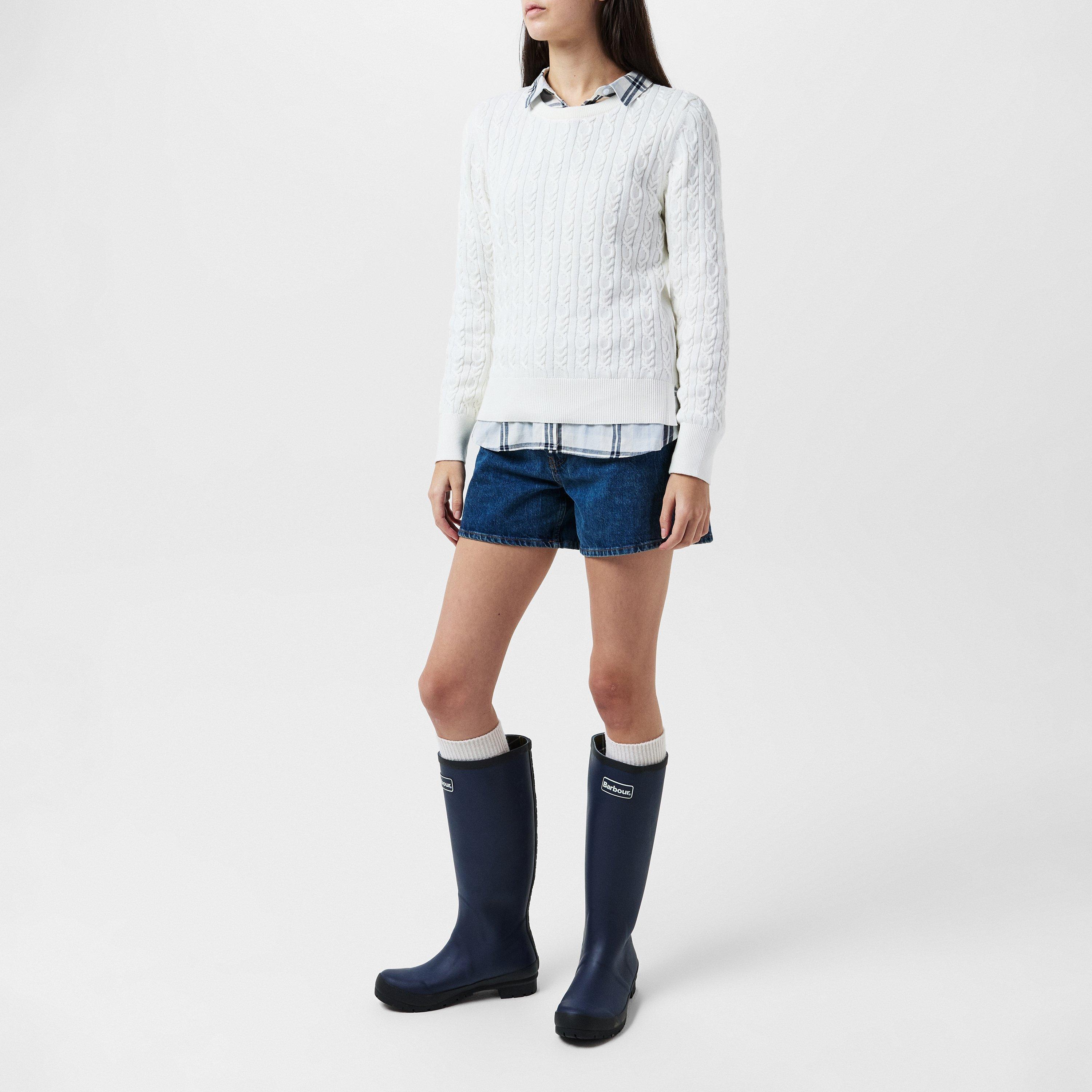Navy - Barbour - Womens Abbey Wellington Boots - 7