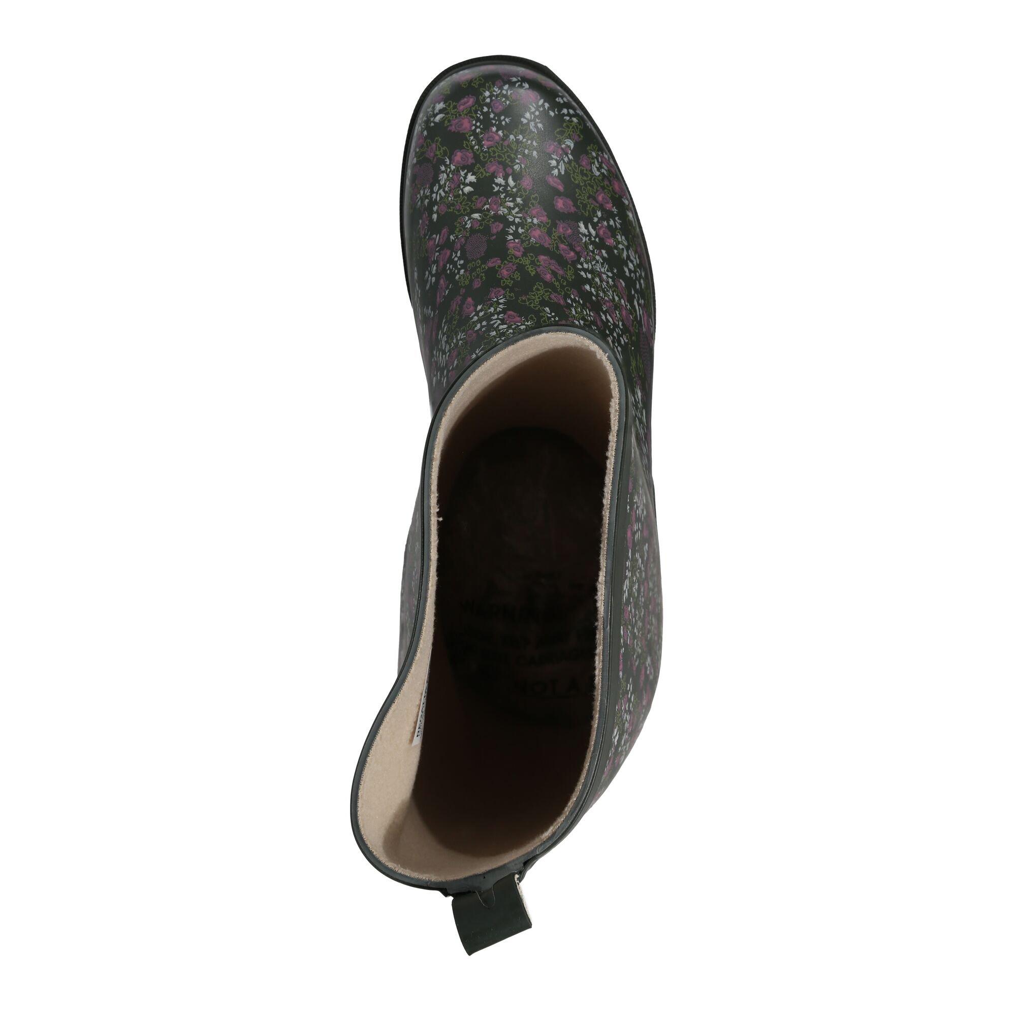 Khaki/Blumenmuster - Regatta - Fairweather Cosy Wellies - 6