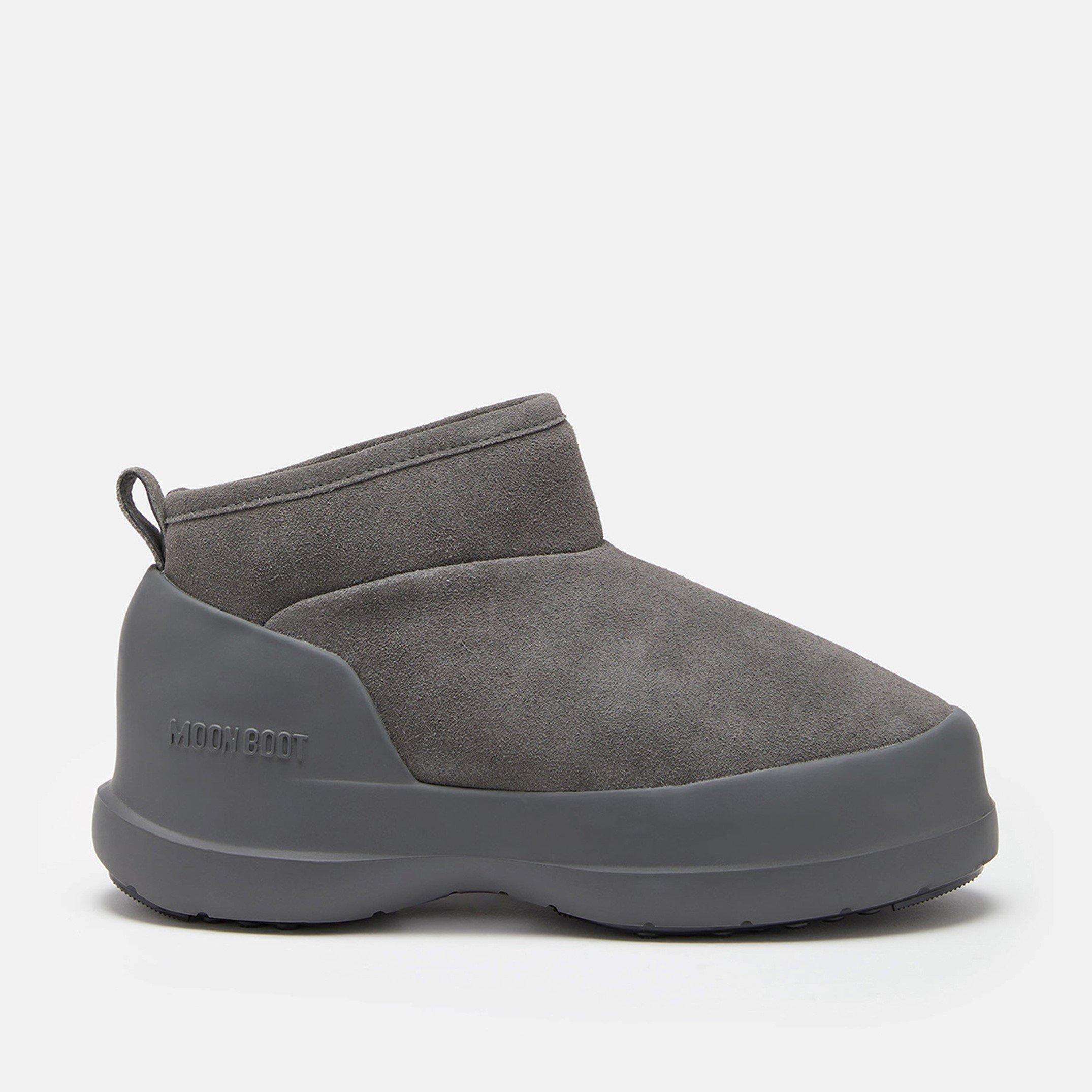 Moon Boot Women's Luna Suede Low Snow Boots - Anthracite - Size 6 (39)