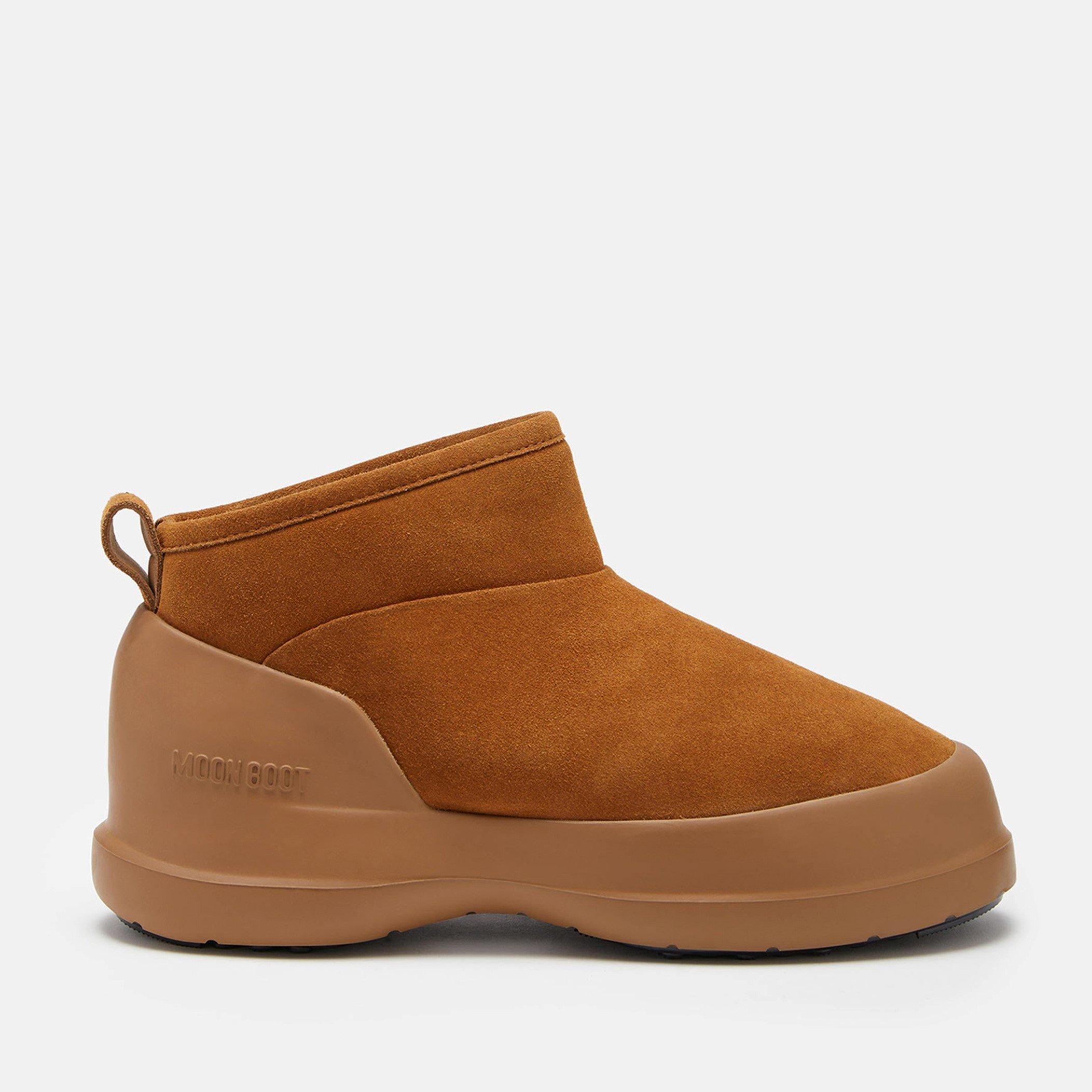 Moon Boot Women's Luna Suede Low Snow Boots - Cognac - Size 7.5 (40.5)