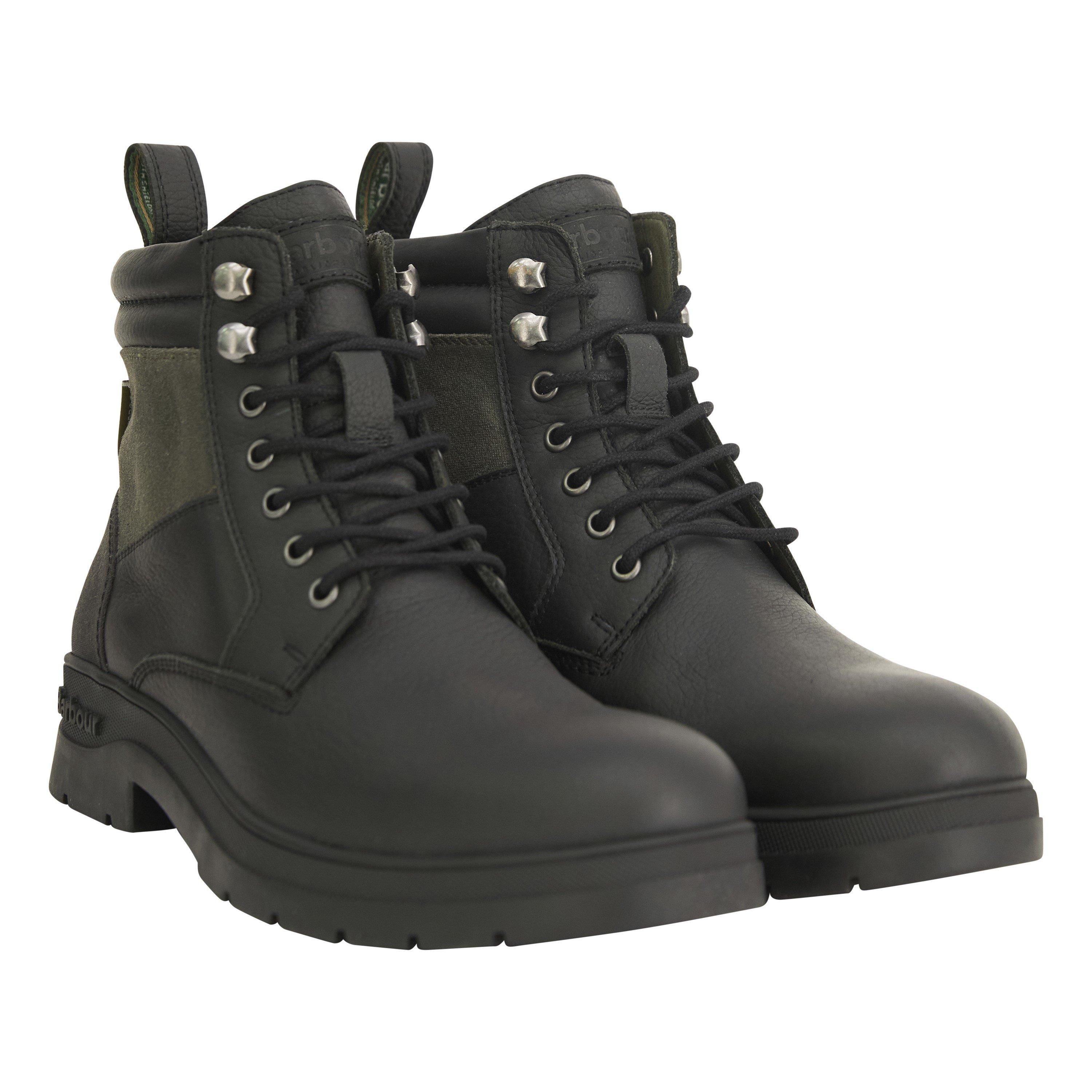 Black - Barbour - Men's Eslington Leather Yard Boots - 2