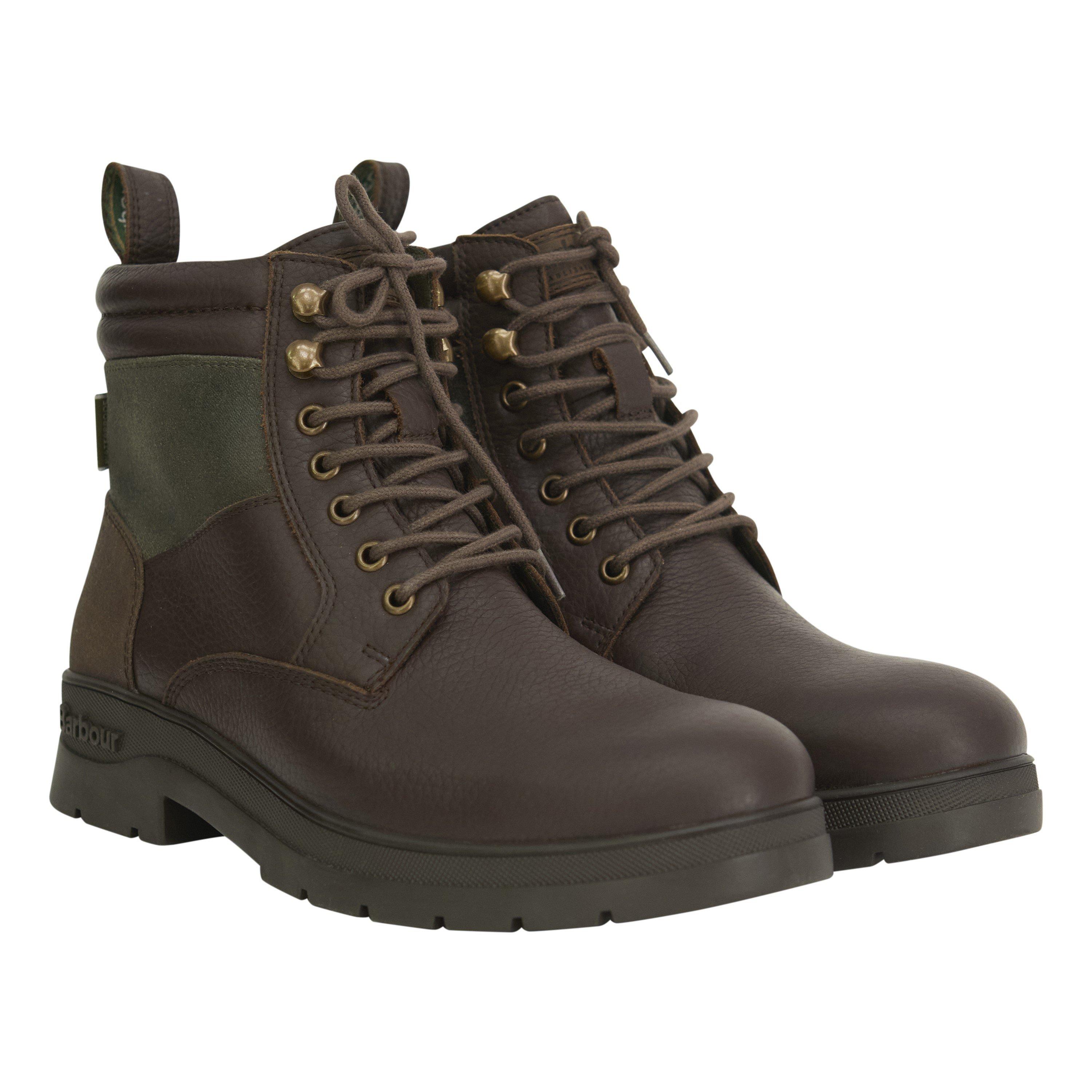 Barbour Men's Eslington Leather Yard Boots - Dk Brown - 9 (43)