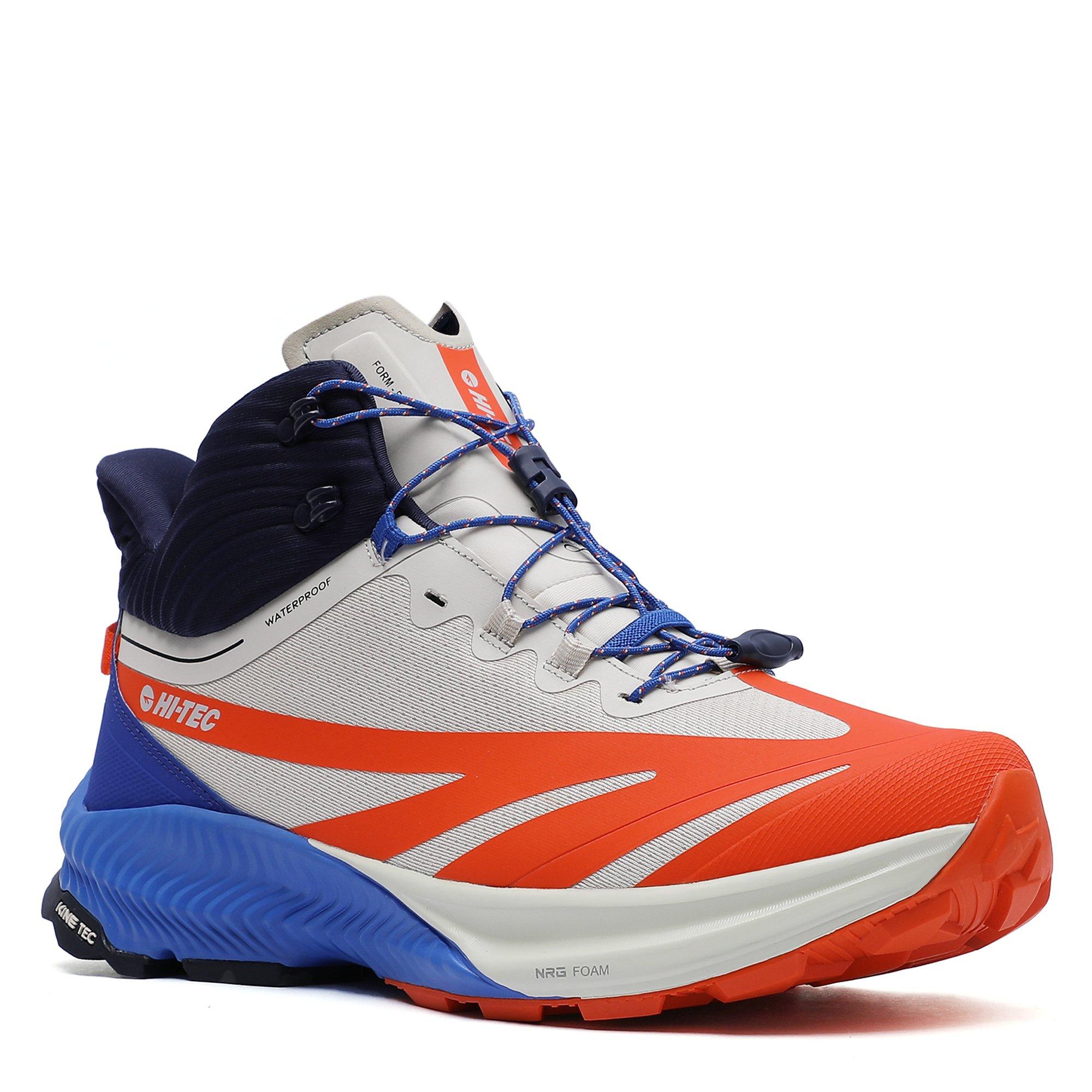 WGry/Red Org - Hi Tec - Nomad ADV Mens Mid Waterproof Hiking Boots - 5