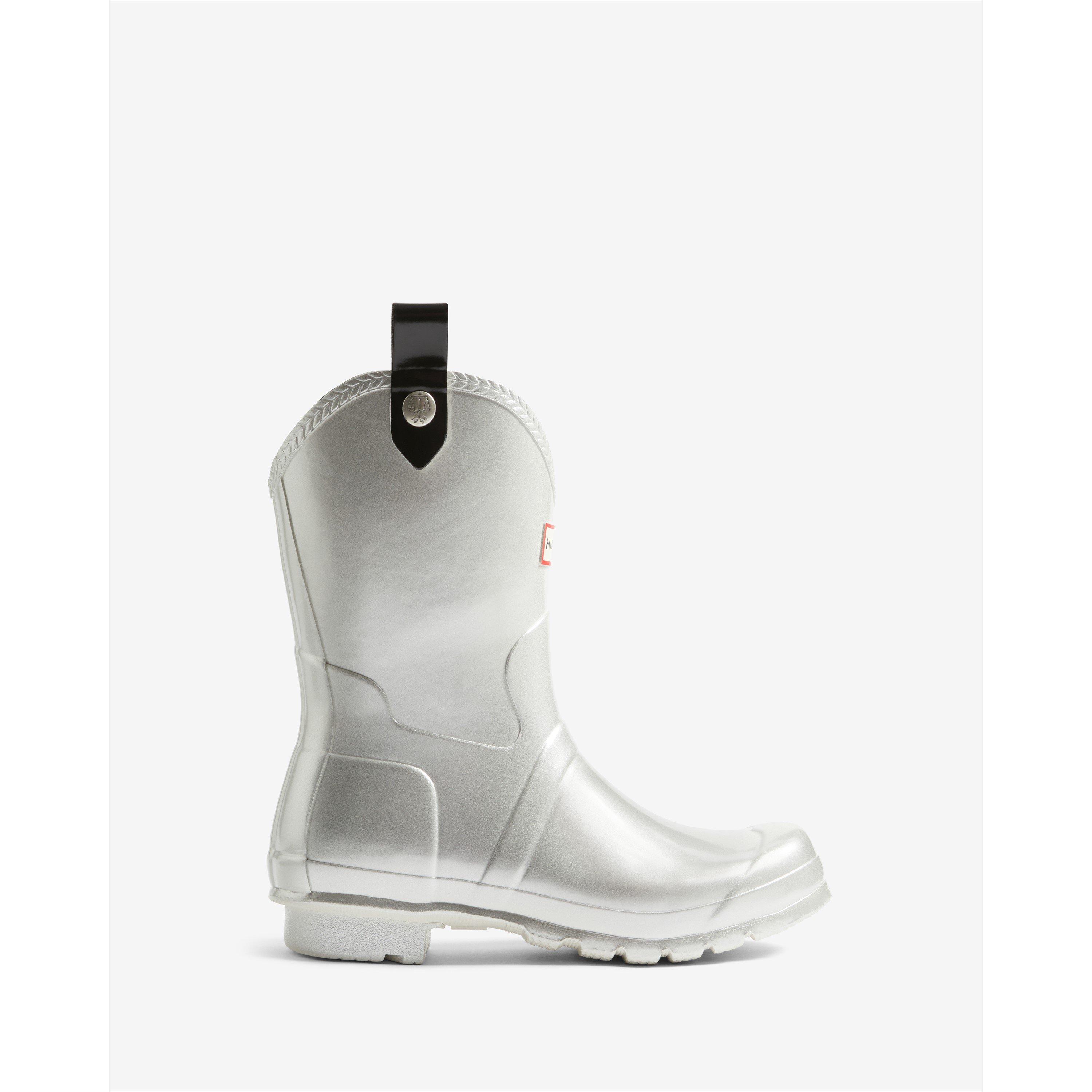 Hunter Women's Wellingtons - Metalic Silver - Size 6 (39)