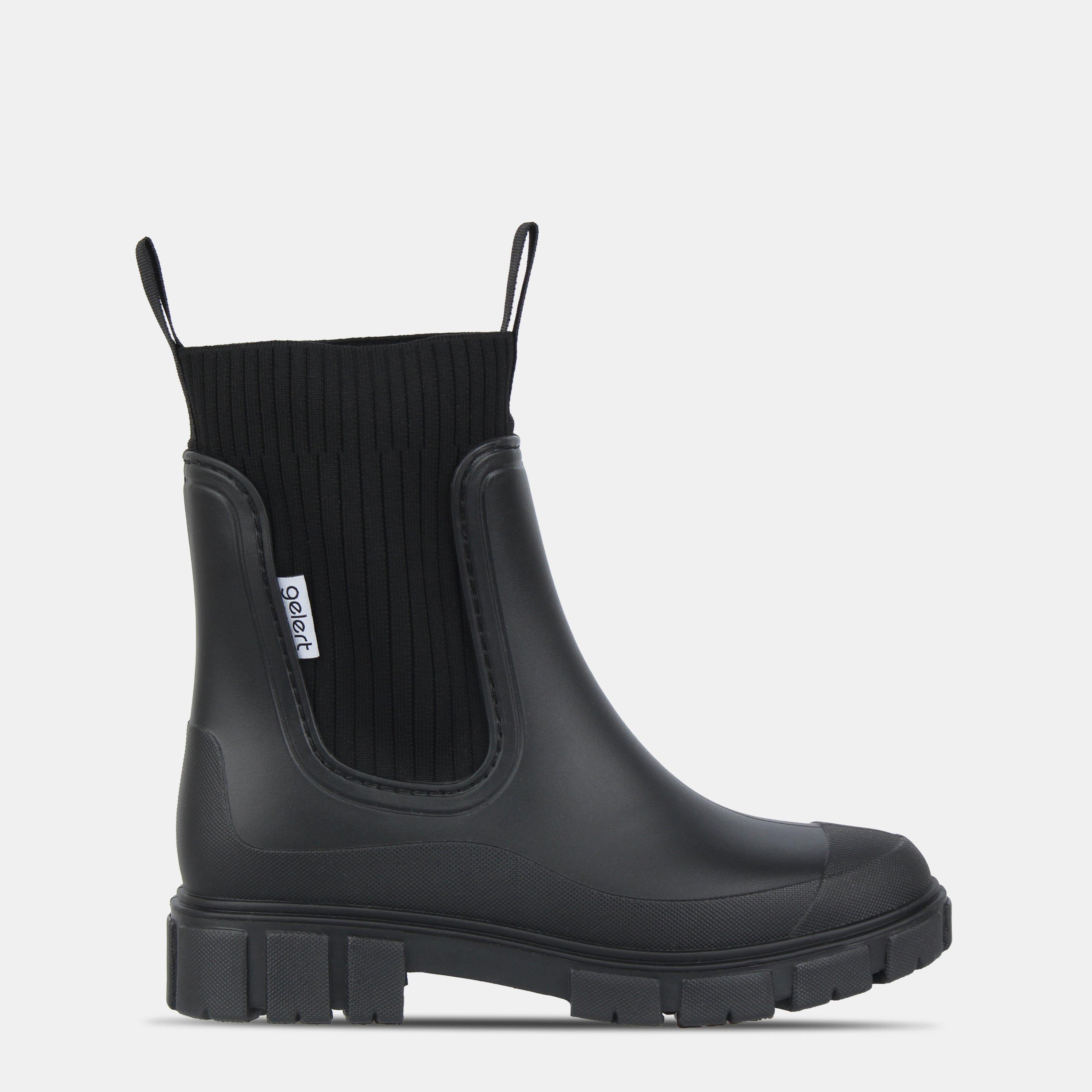Black - Gelert - Chelsea Welly Boot Womens - 1