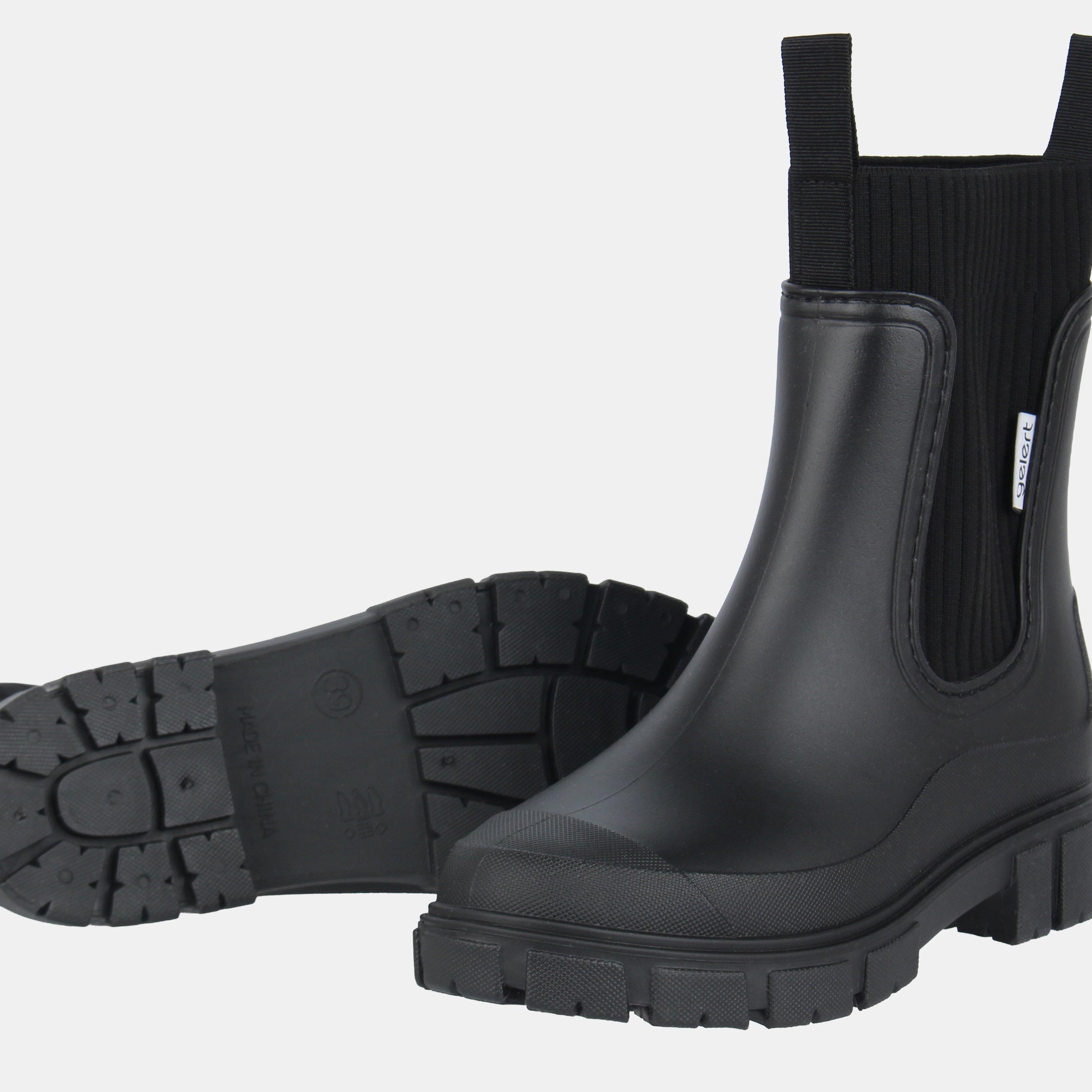 Black - Gelert - Chelsea Welly Boot Womens - 3