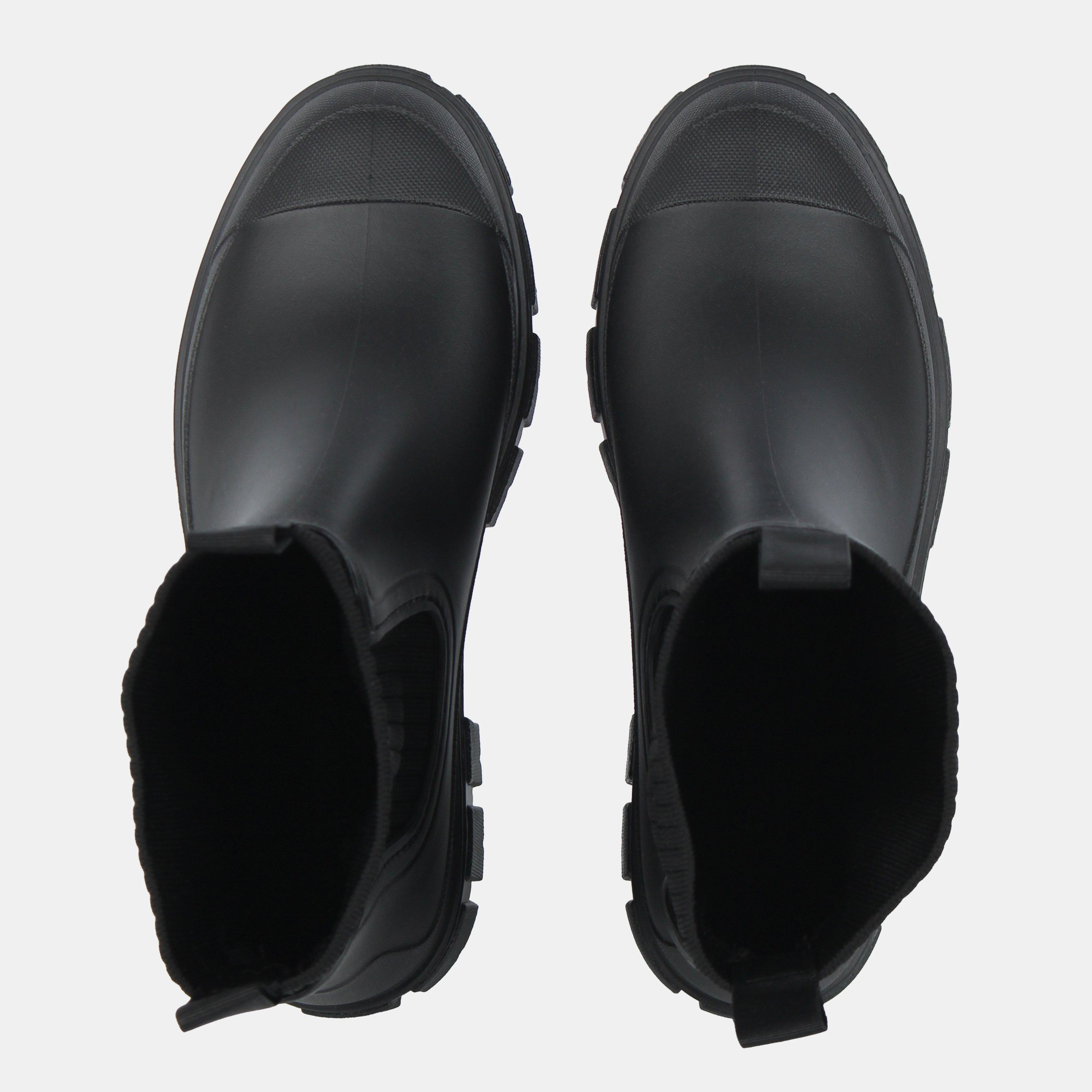 Black - Gelert - Chelsea Welly Boot Womens - 4