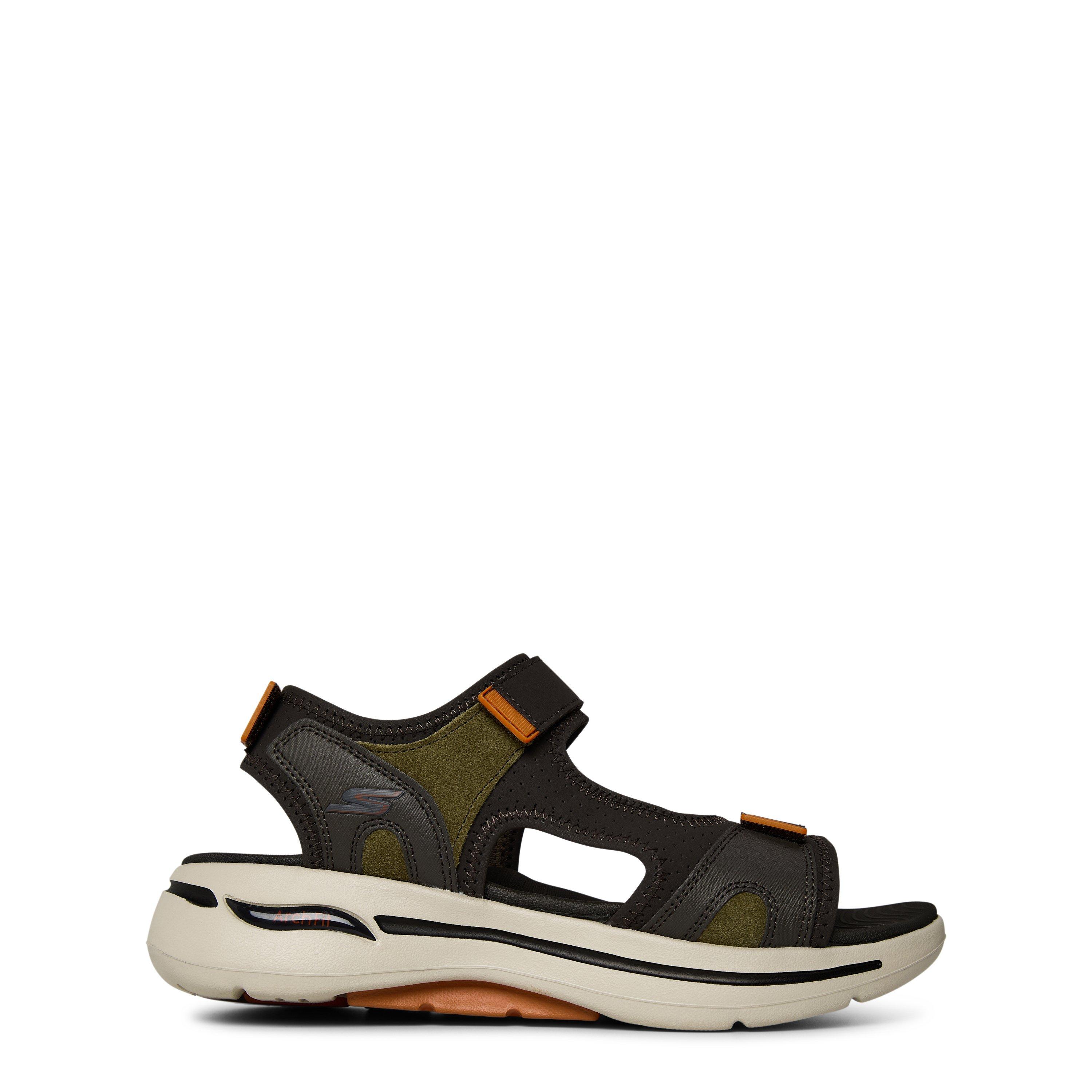Olive/Orange - Skechers - Go Walk Arch Fit Sandal - 1