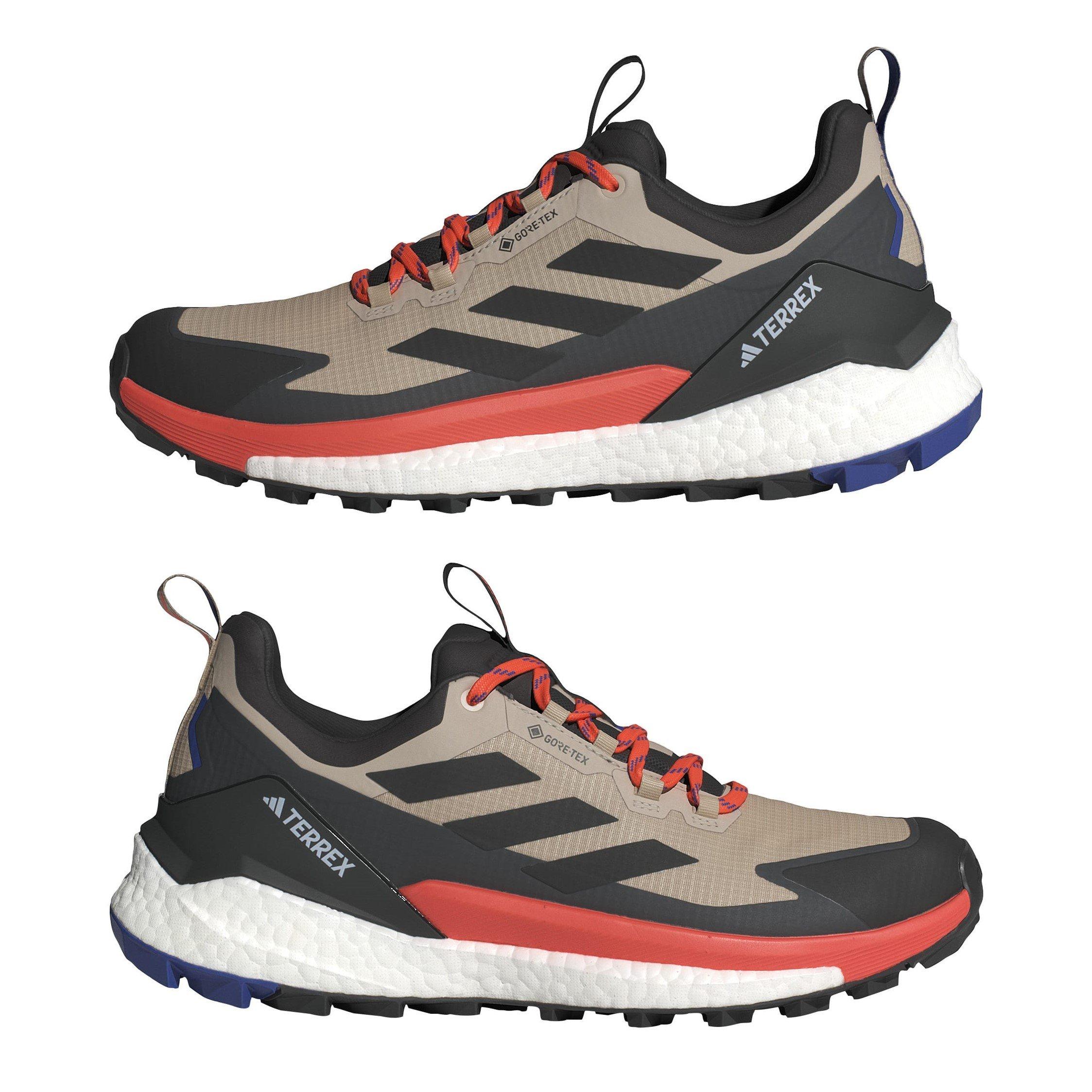 Beige/Nero/Arancione - adidas - Terrex Free Hiker Low GTX Non Waterproof Hiking Shoes - 9