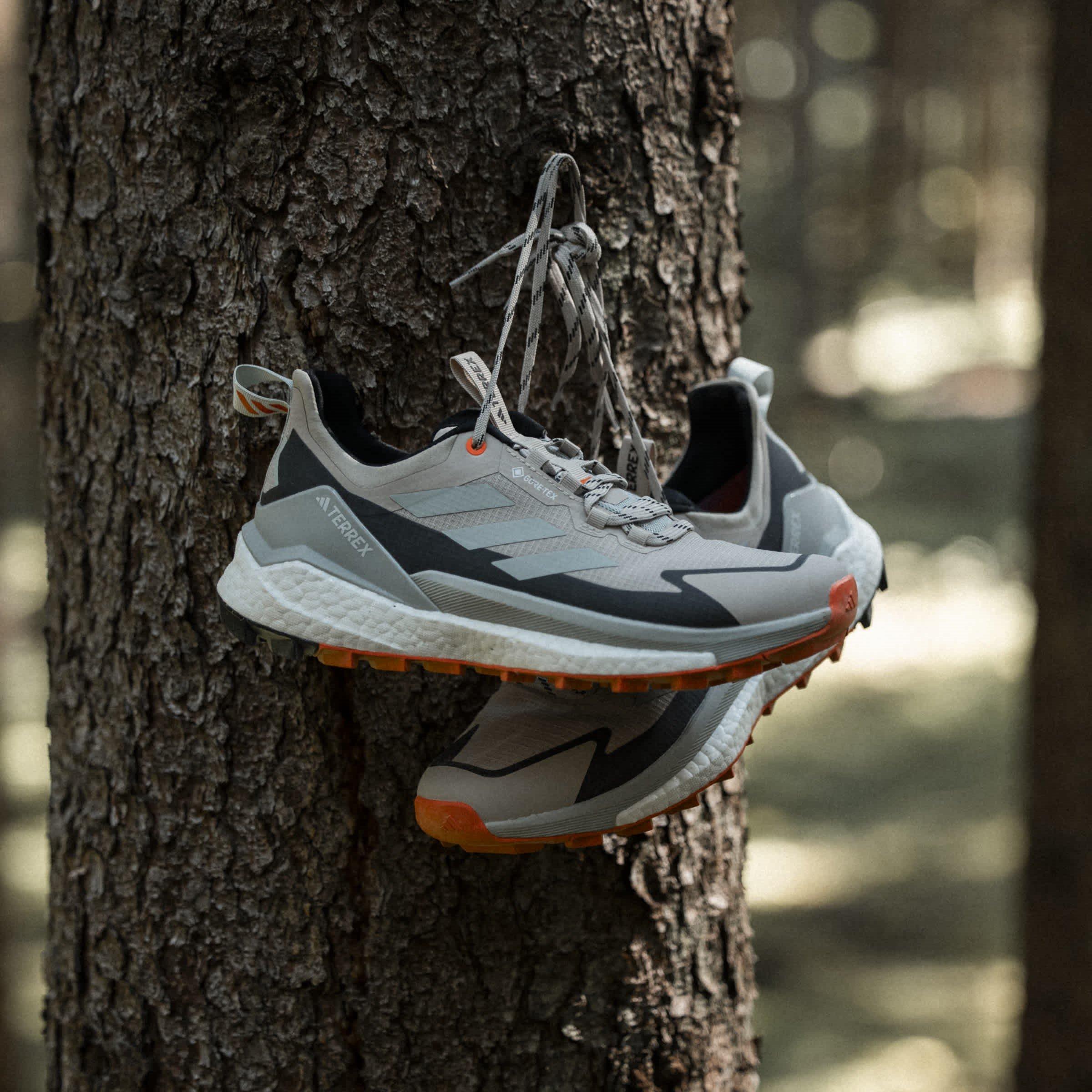 Beige/Zwart/Oranje - adidas - Terrex Free Hiker 2 Low Gtx W Hiking Shoes Womens - 10