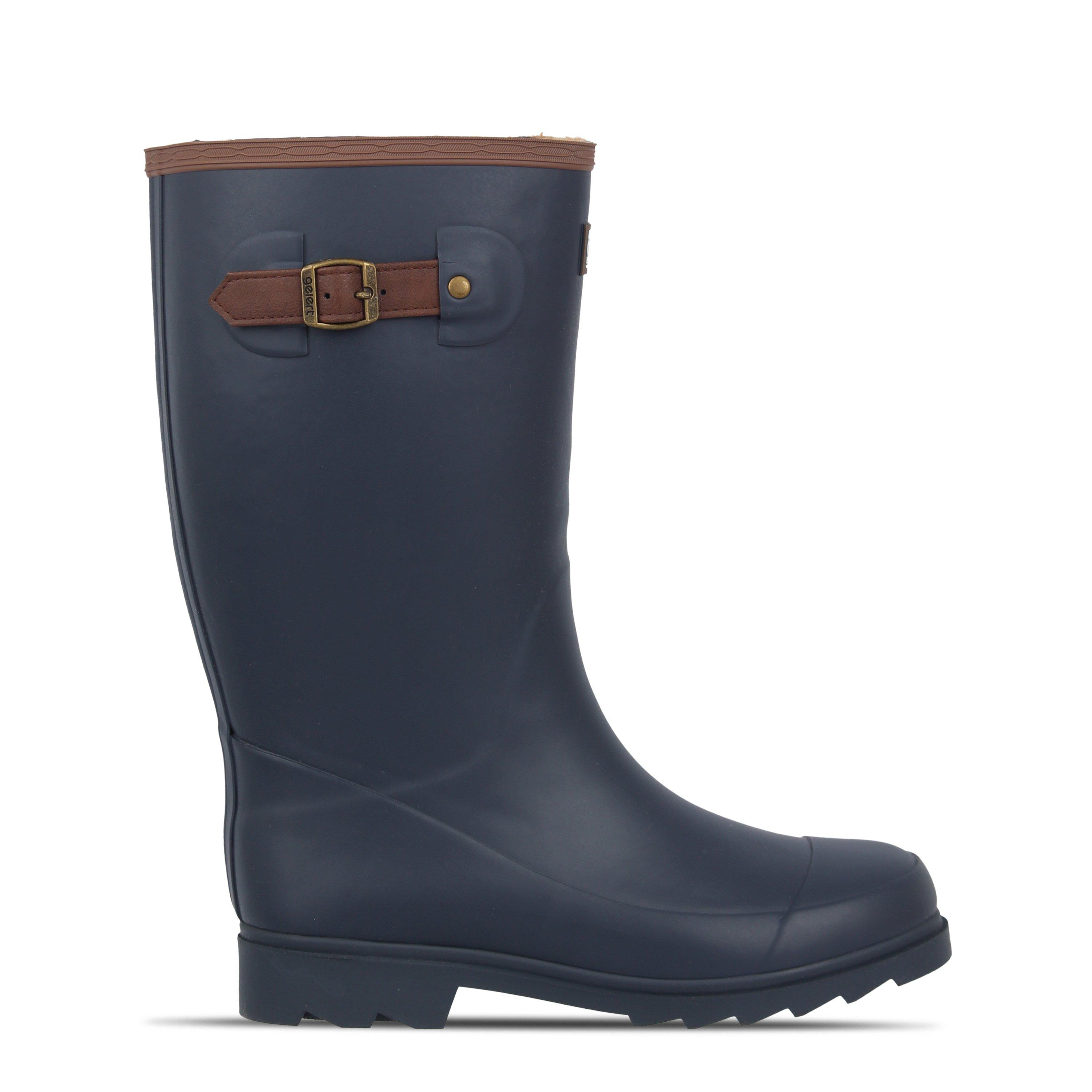 Gelert Women's Fur Lined Welly Boot - Navy - 3 (36)