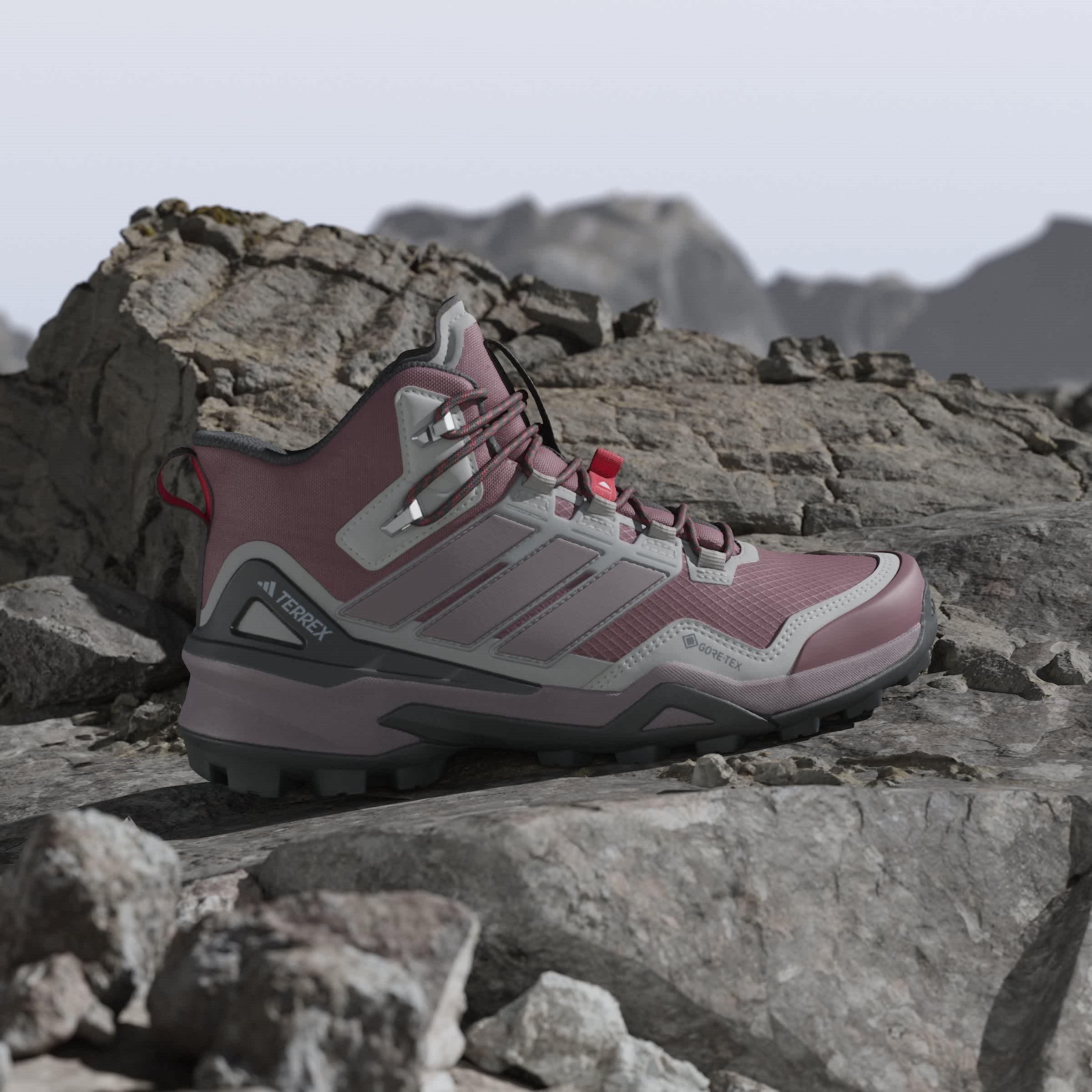 Crmsn/Fig/Gry - adidas - Non-Waterproof Hiking Boots - 10