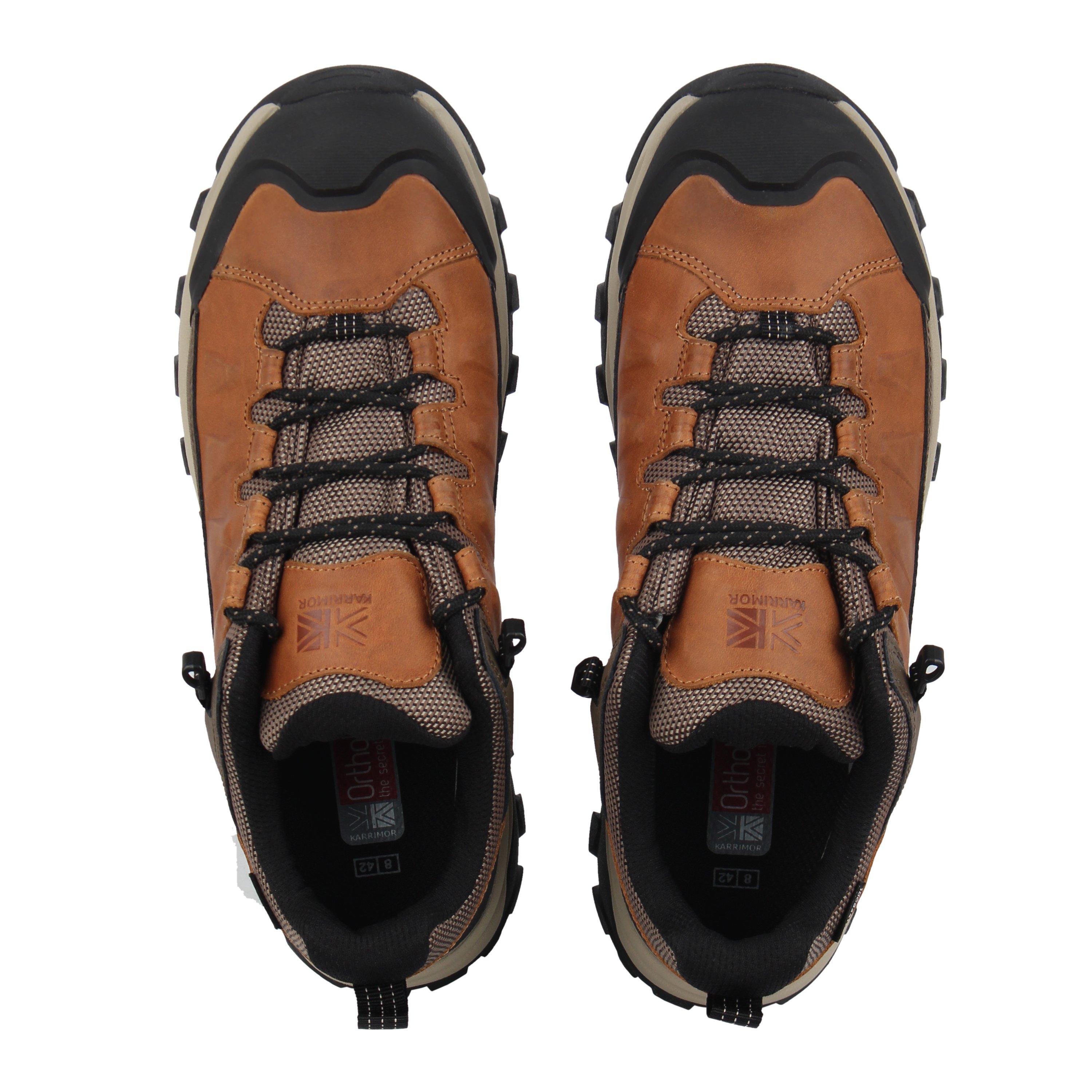 Brown - Karrimor - Logan Leather Waterproof Walking Shoe Mens - 5