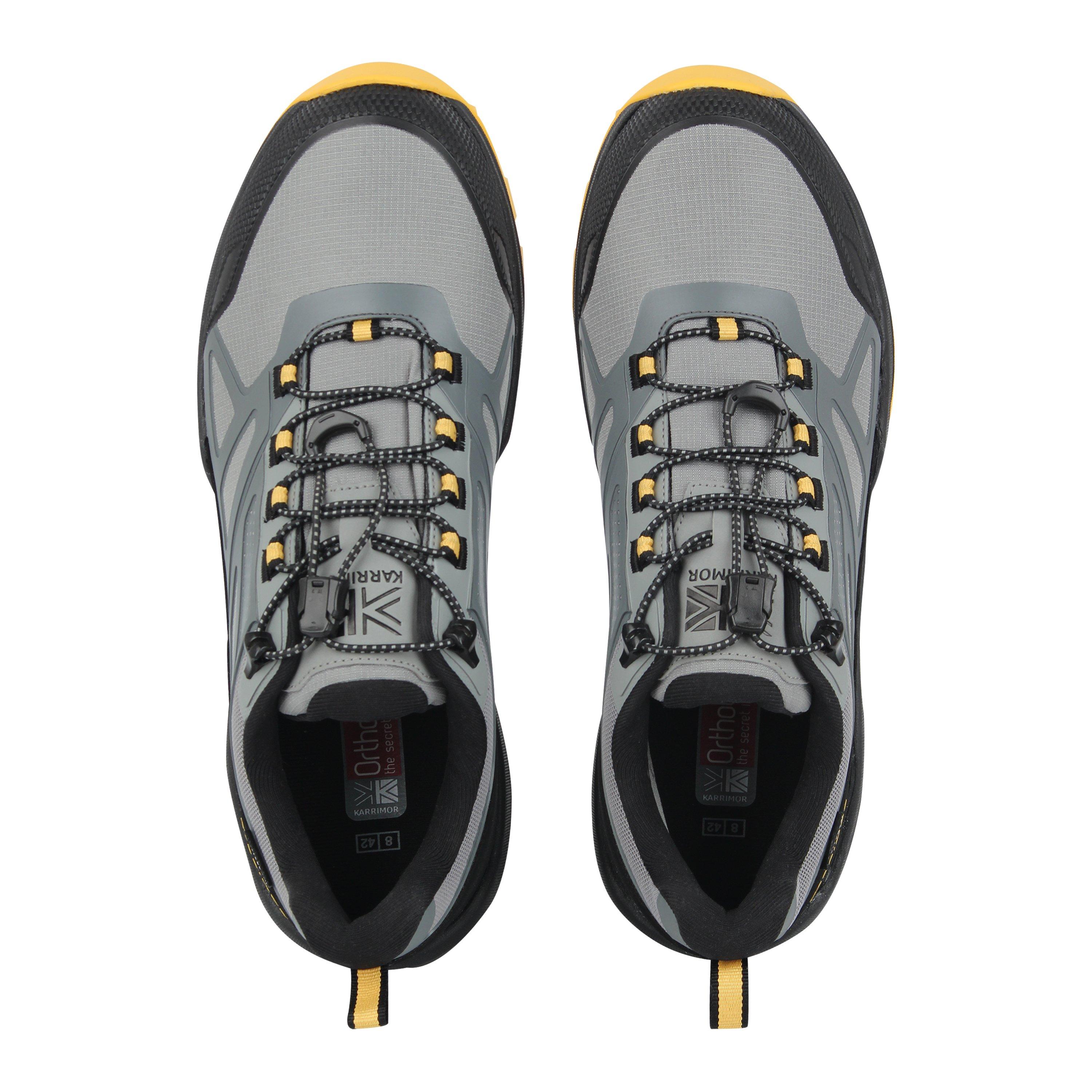 Grey/Mustard - Karrimor - Monti Waterproof Walking Shoes Mens - 5
