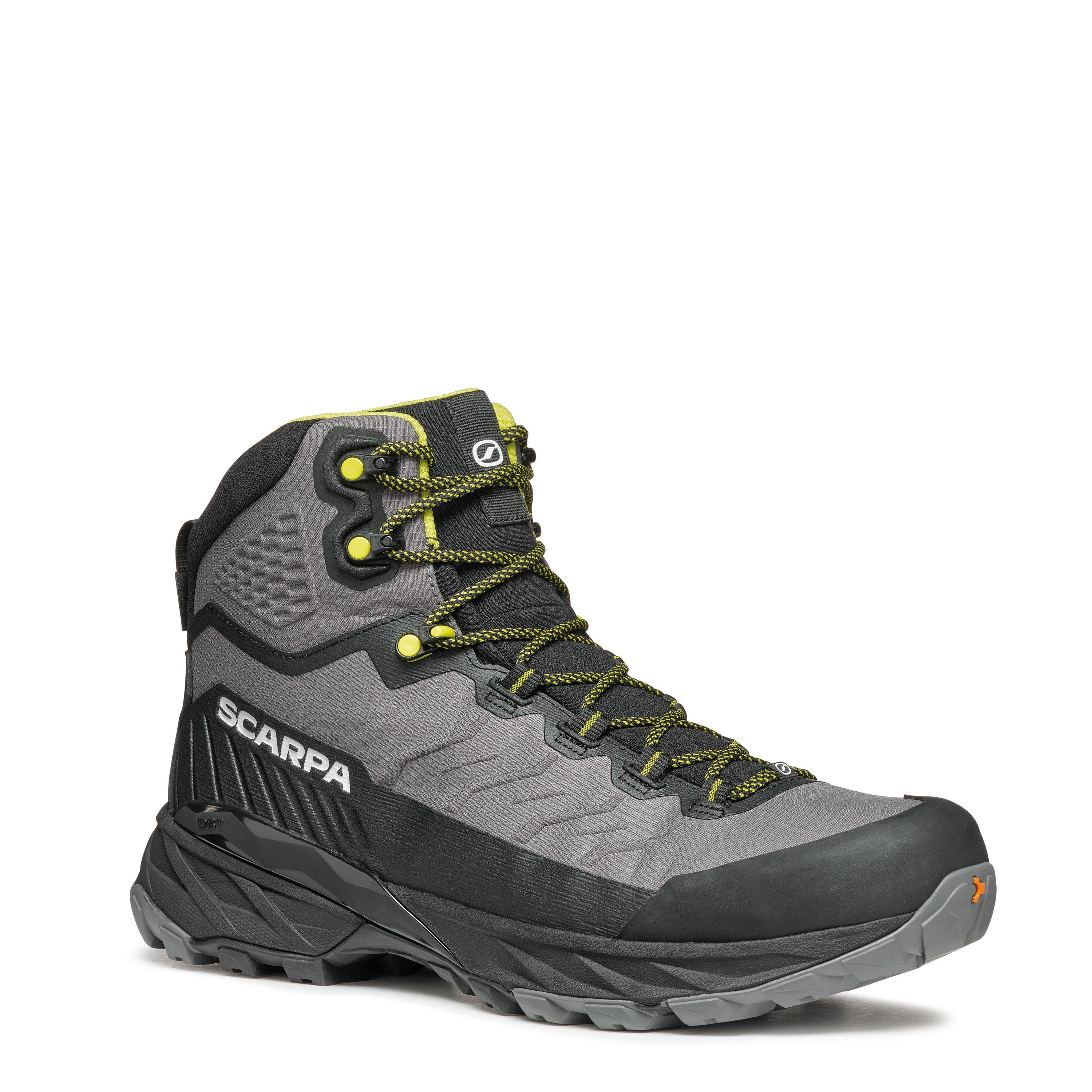 Scarpa Men's Rush Trk Lt Gtx Hiking Boots - Grey Lime - 12 (47)
