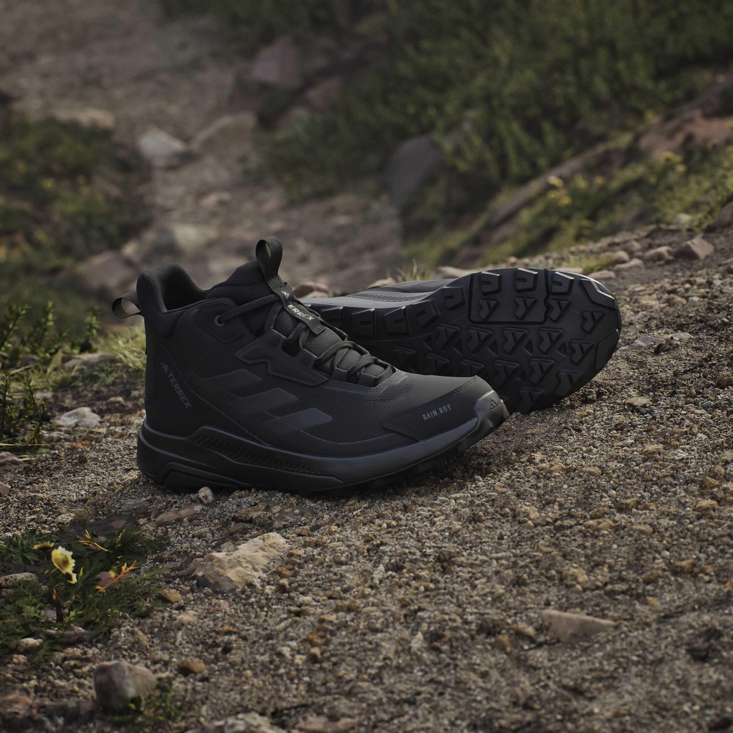 Noir - adidas - Terrex Anylander Mid Rain.Rdy Hiking Shoes - 15