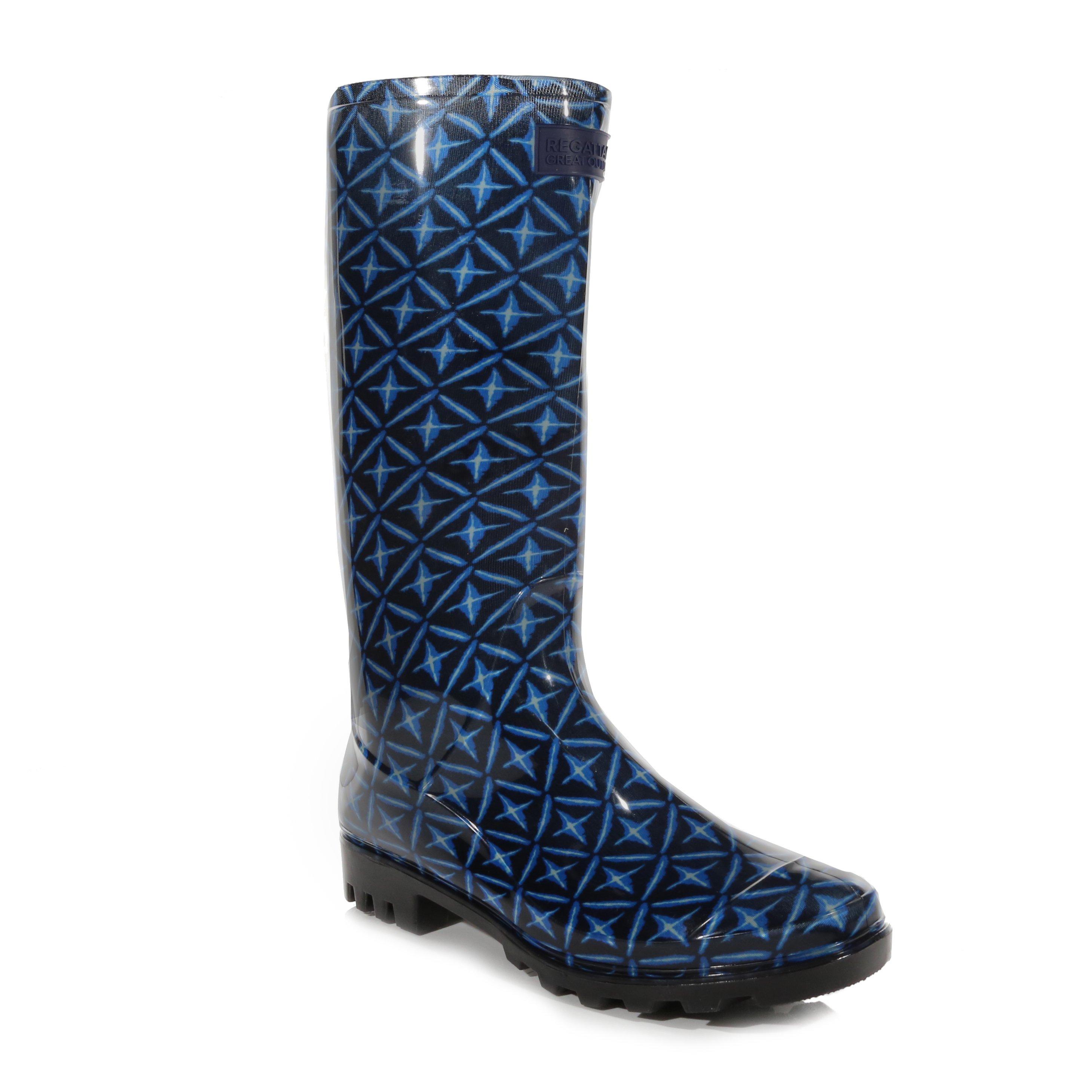 Regatta Women's Lady Wenlock Wellingtons - Navy Tile - 4 (37)