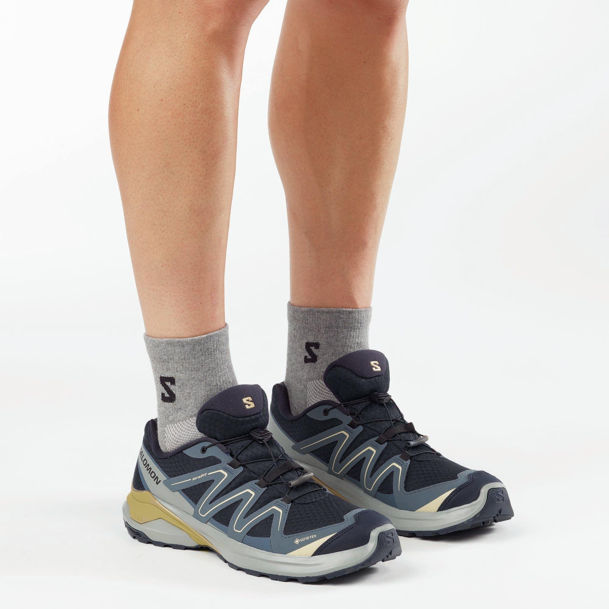 Bleu marine foncé - Salomon - Examotion GTX Mens Trail Running Shoe - 6