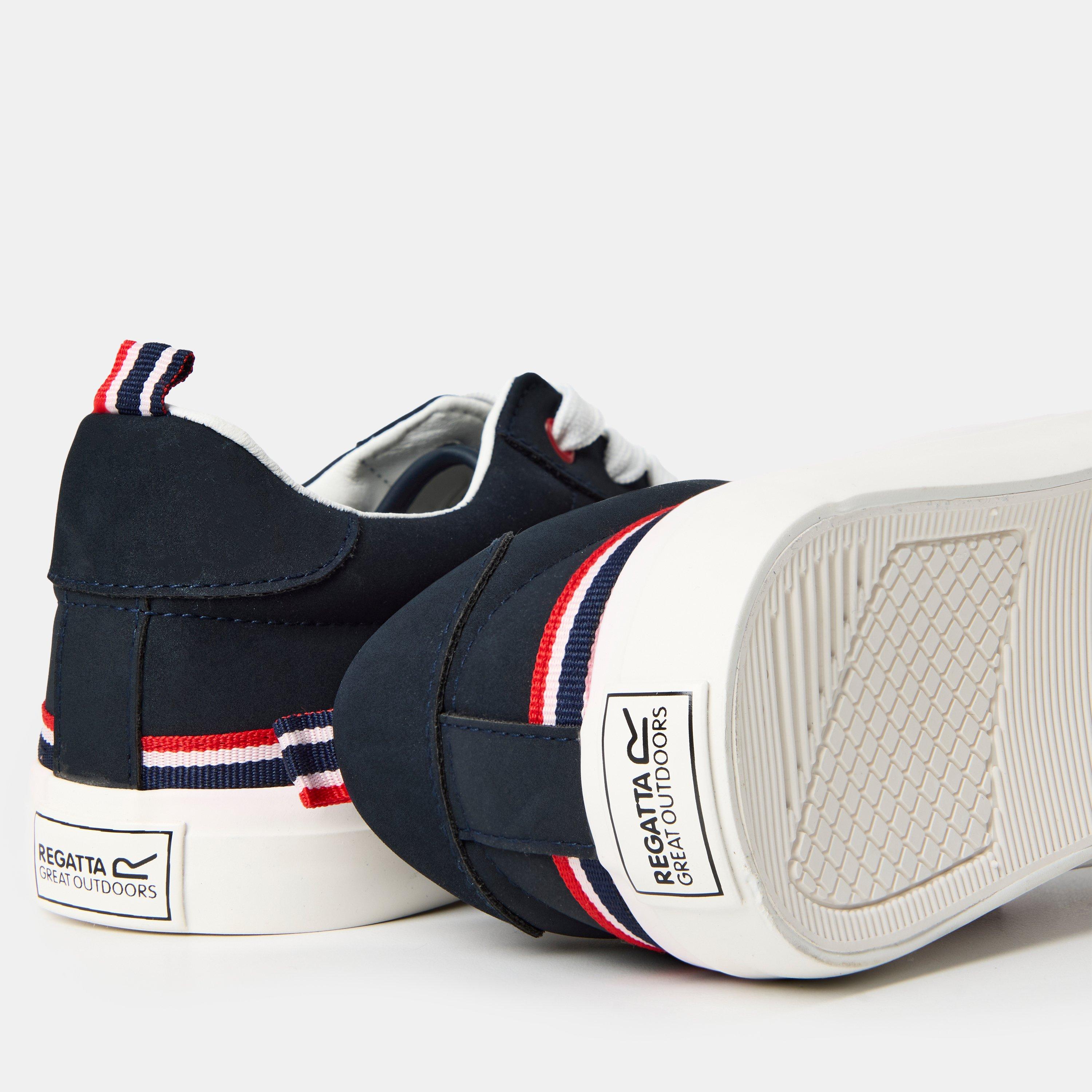 Navy - Regatta - Stripe Canvas Low Trainers - 3