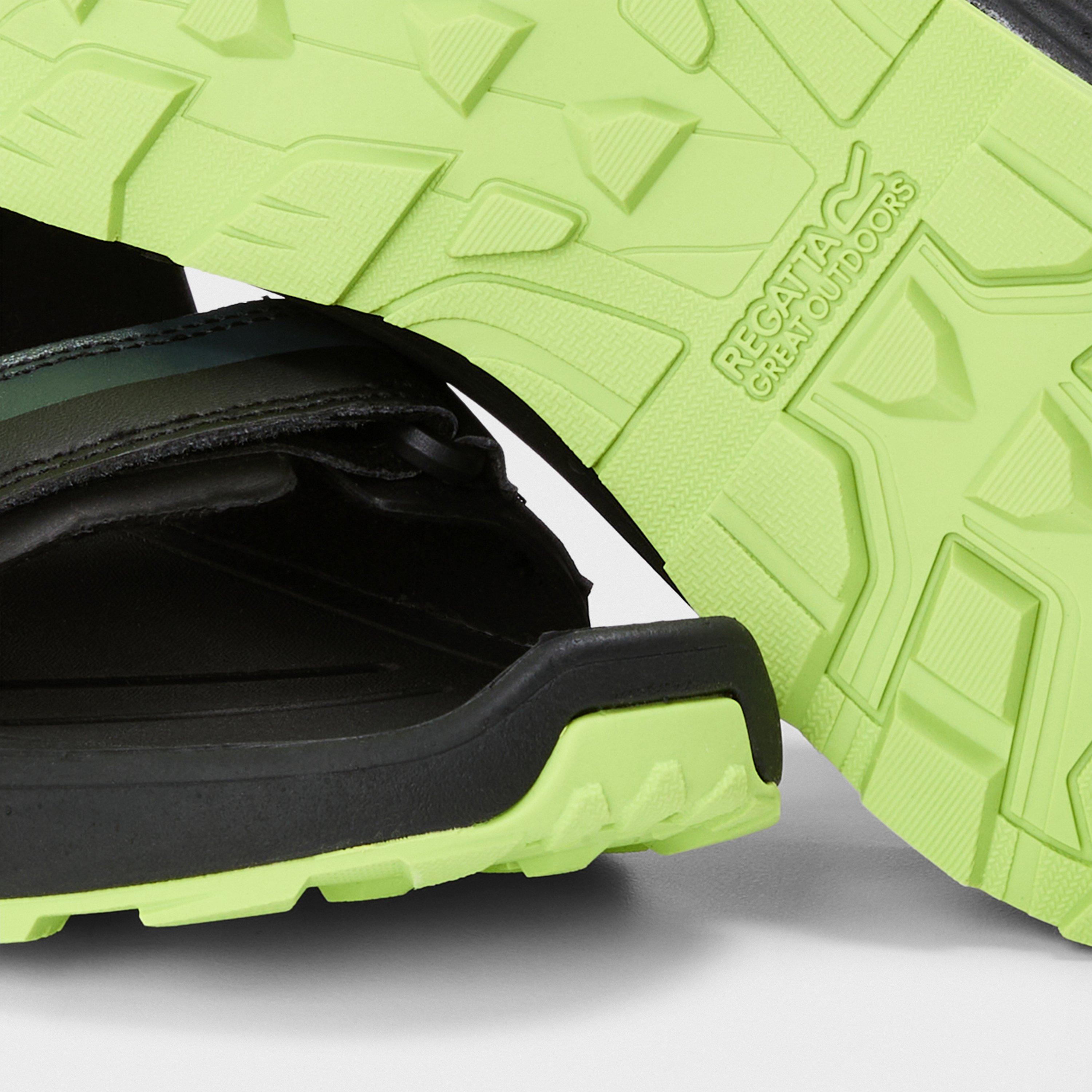 Black/Lime - Regatta - Men's Samaris Adjustable Walking Sandals - 3