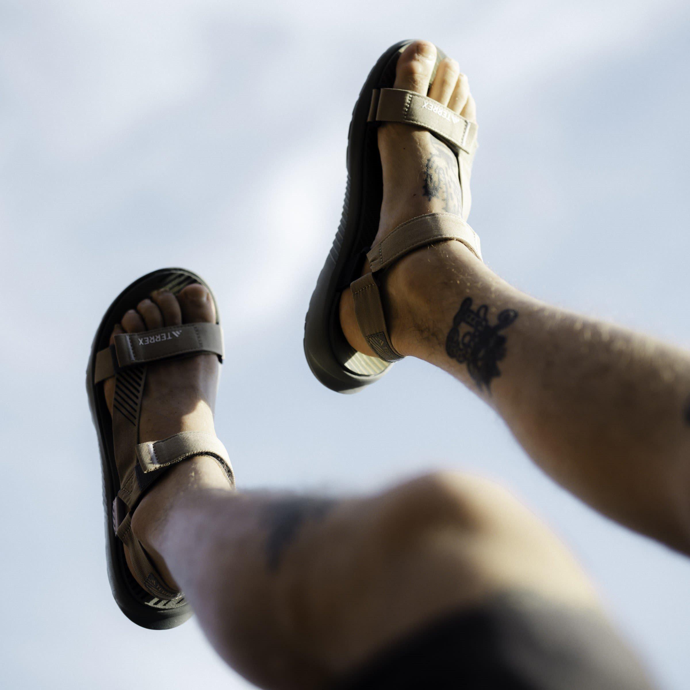 Grn/Sav/Silvr - adidas - Terrex Hydroterra Light Sandals Adults - 10