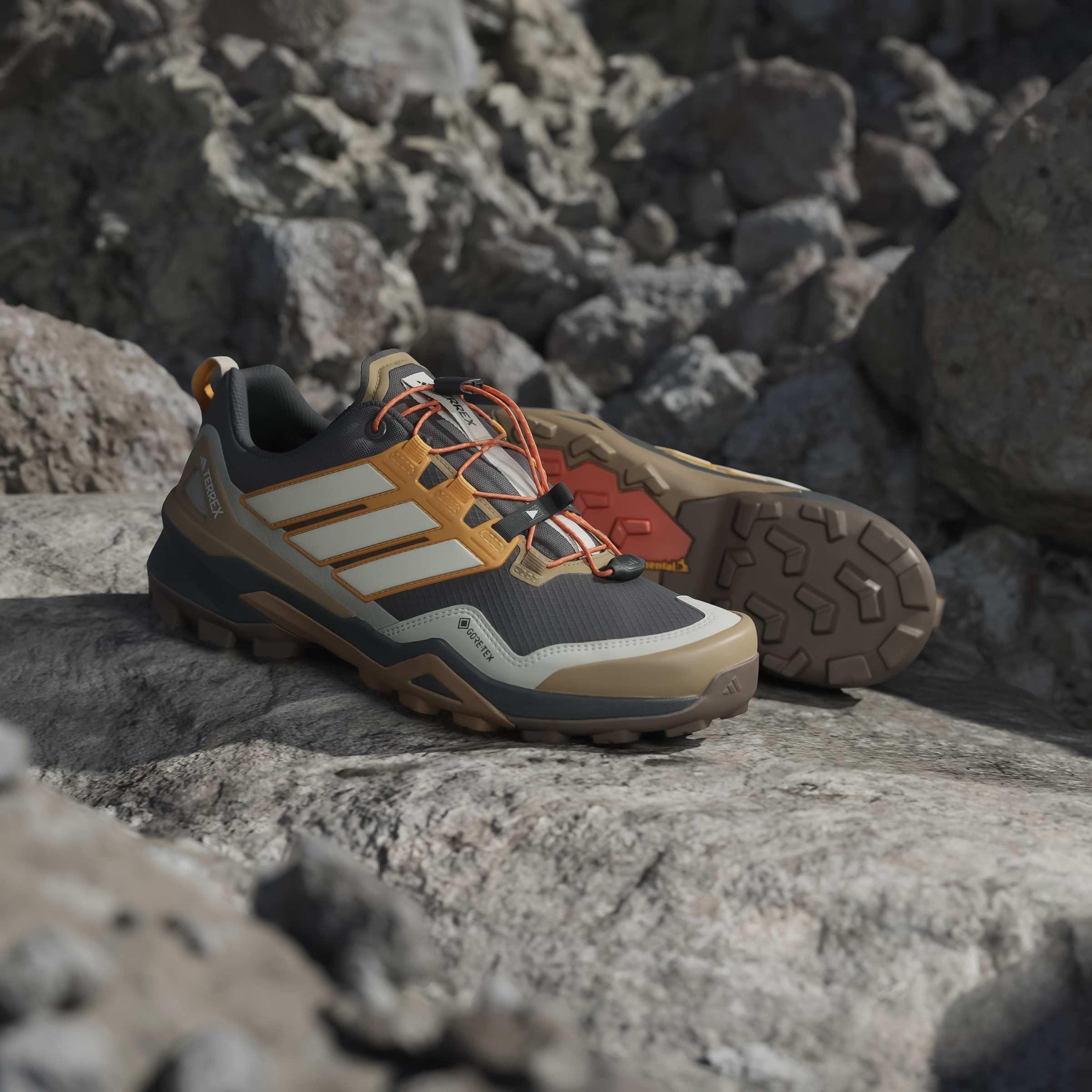 Carbon/White - adidas - Terrex Skychaser GORE-TEX Hiking Shoes Mens - 15