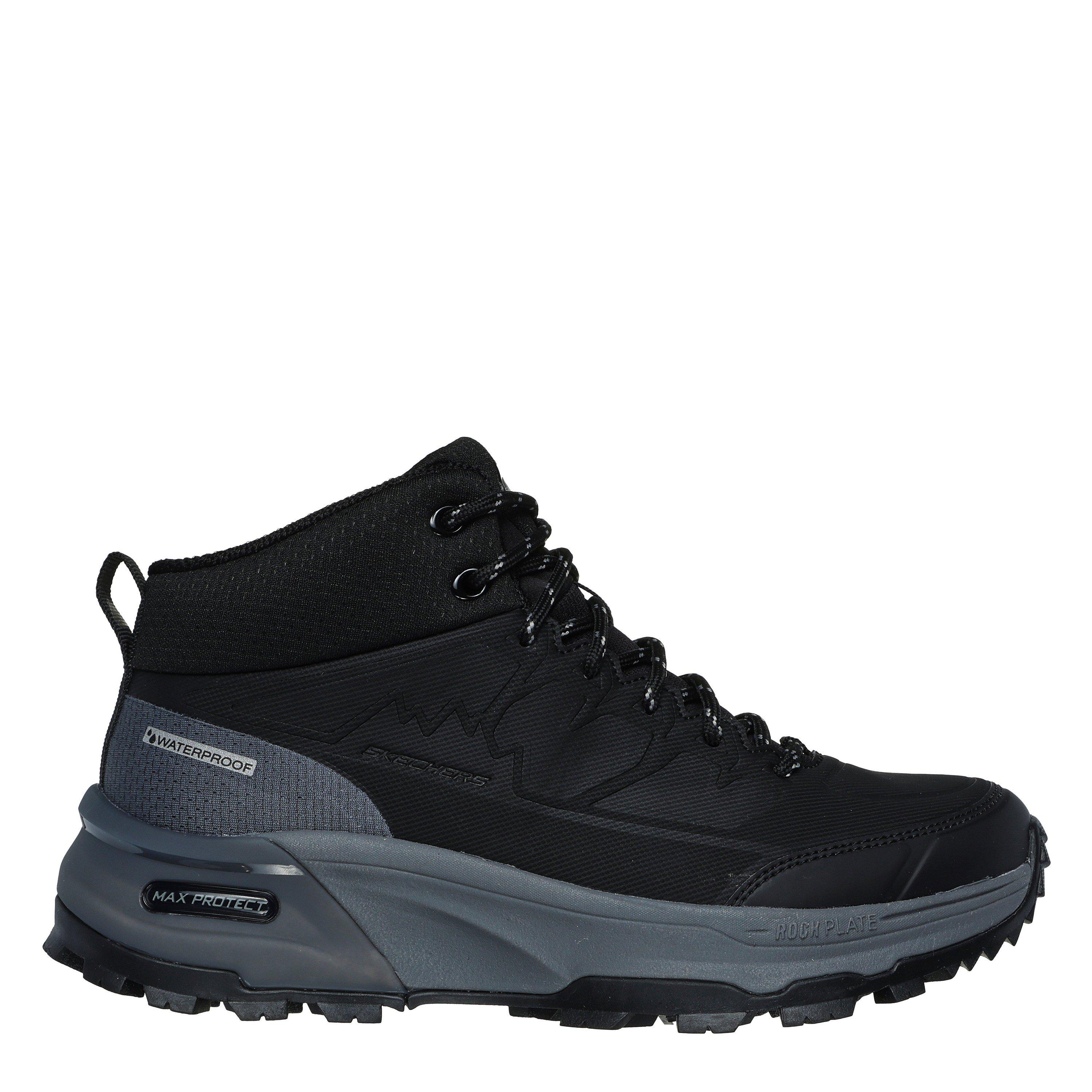 Black/Charcoal - Skechers - Womens Waterproof Hiking Boots - 1