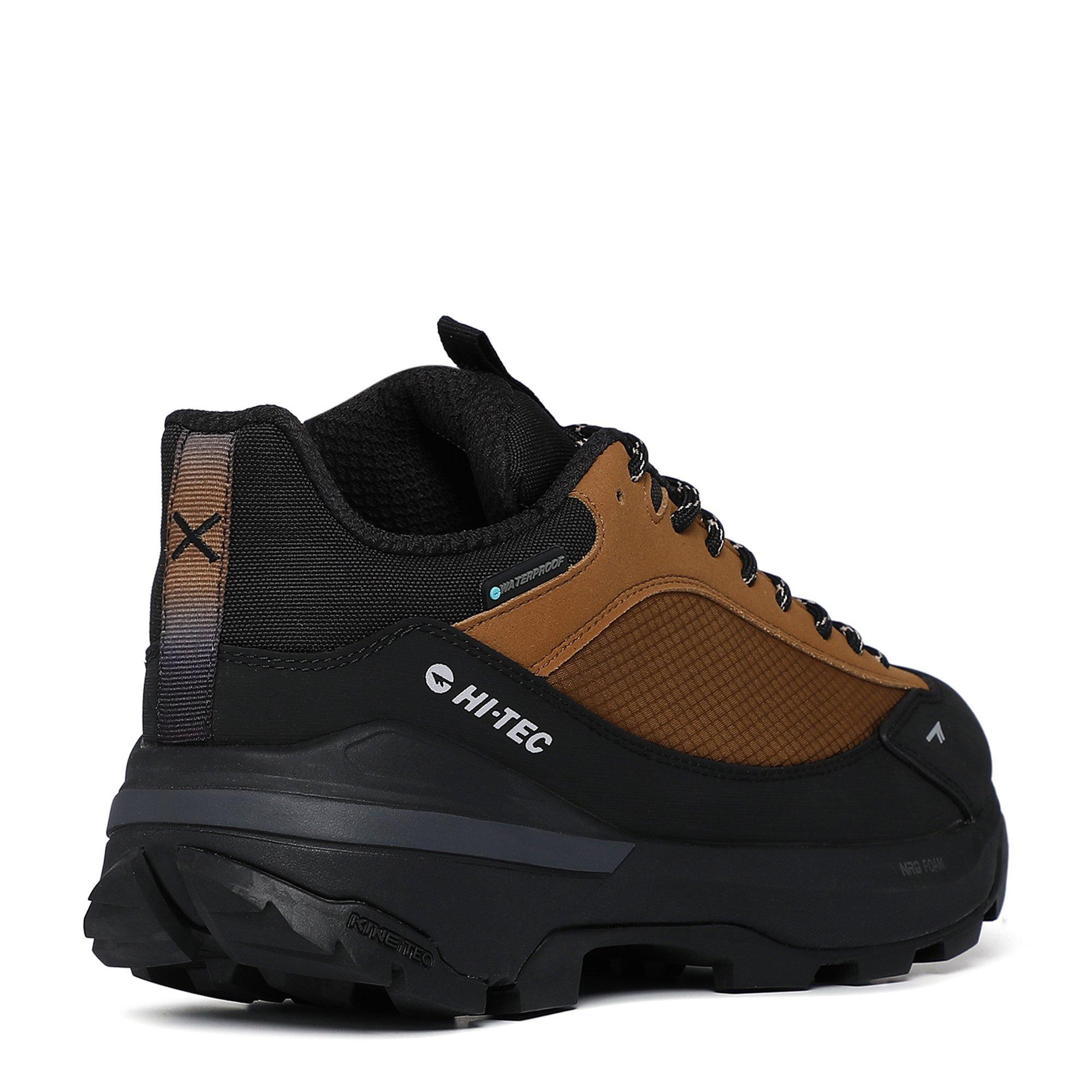 Chestnut/Black - Hi Tec - Crest Waterproof Mens Hiking Shoes - 5