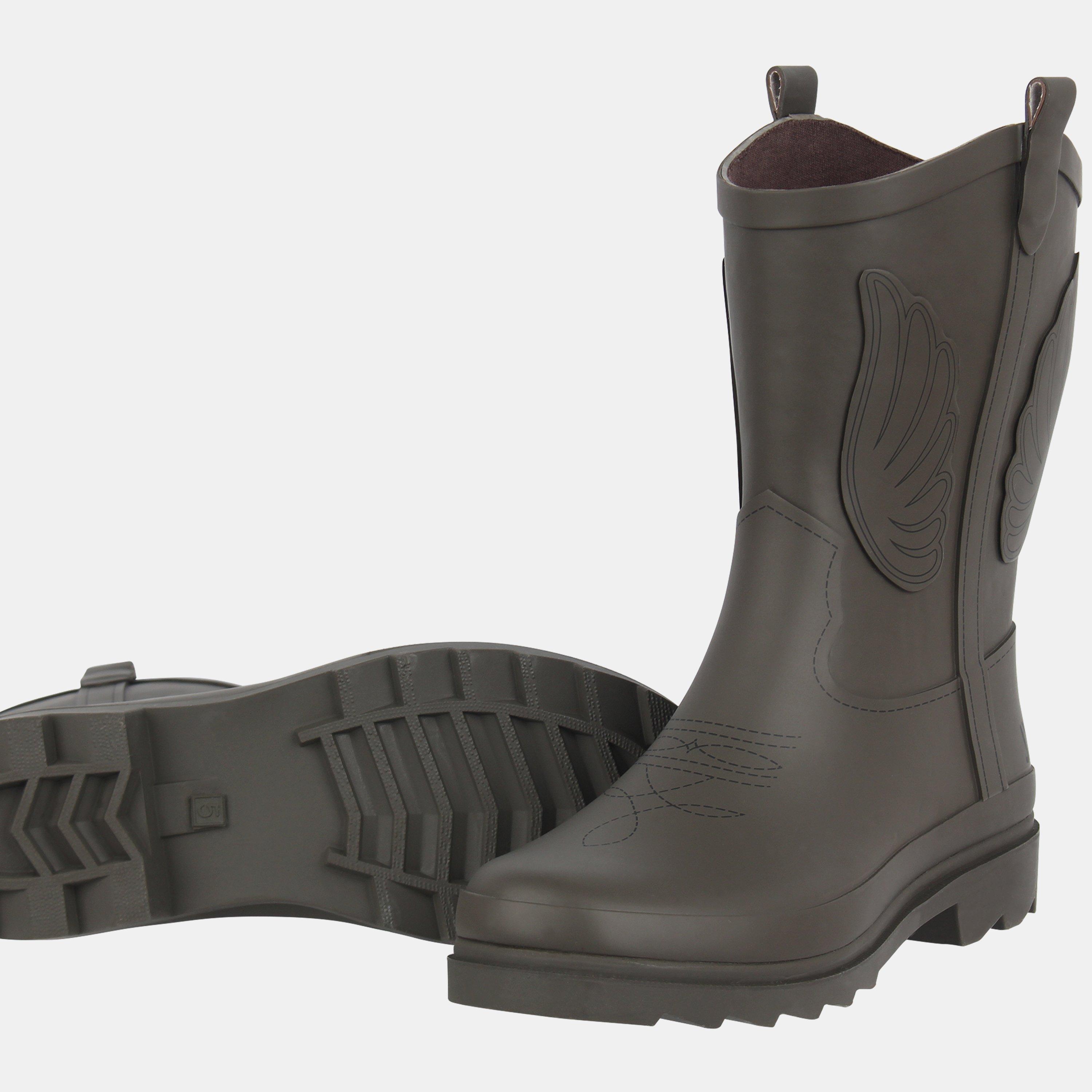 Dark Brown - Jack Wills - Womens Cowboy Waterproof Wellingtons - 3