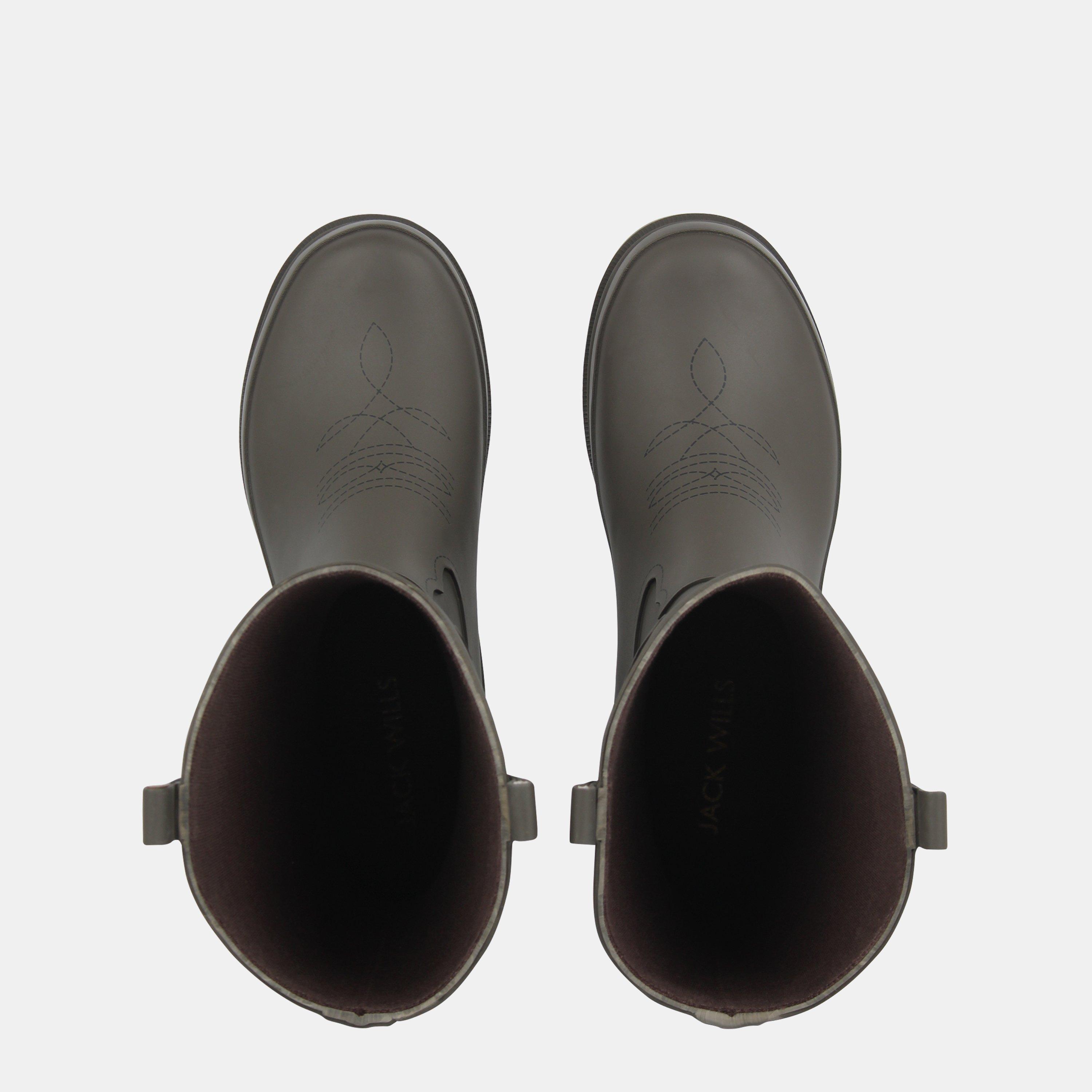 Dark Brown - Jack Wills - Womens Cowboy Waterproof Wellingtons - 4