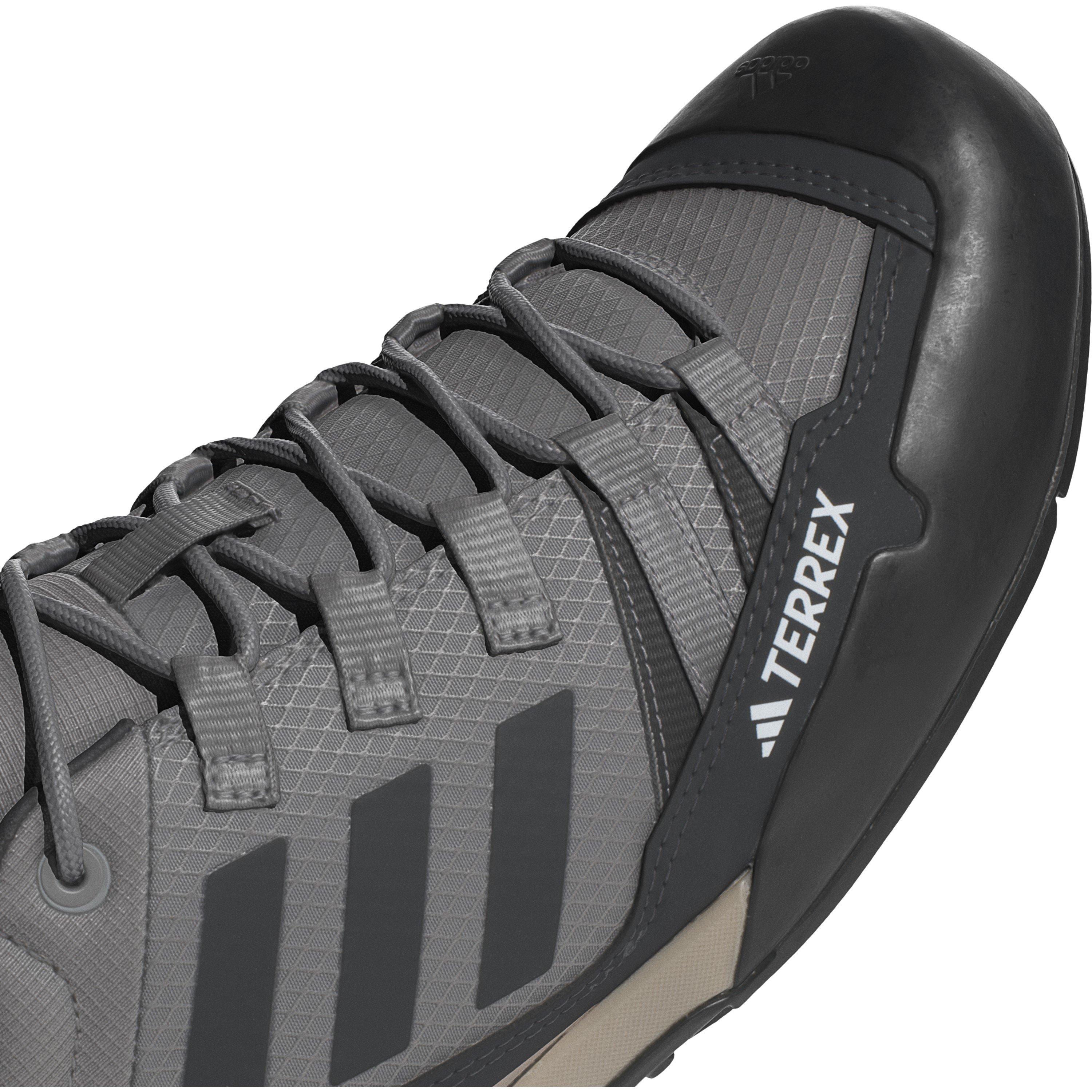 Solid Grey/Carb - adidas - Adults Terrex Swift Solo Non Waterproof Hiking Boots - 7