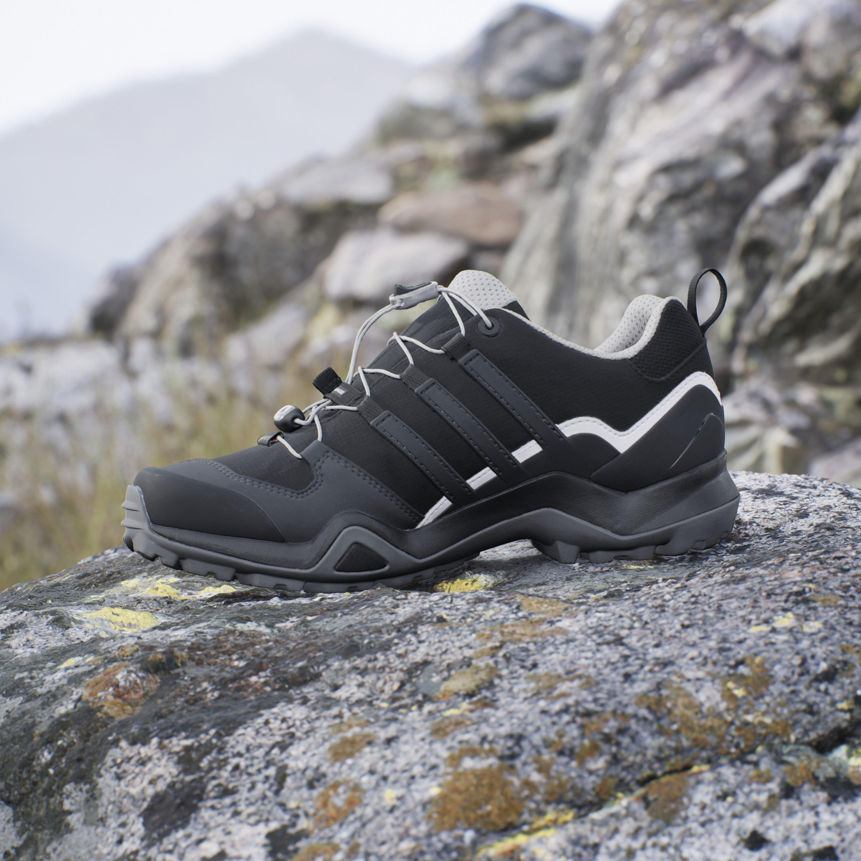 Black/Solid Gre - adidas - Terrex Swift Gore-Tex Waterproof Hiking Shoes - 14