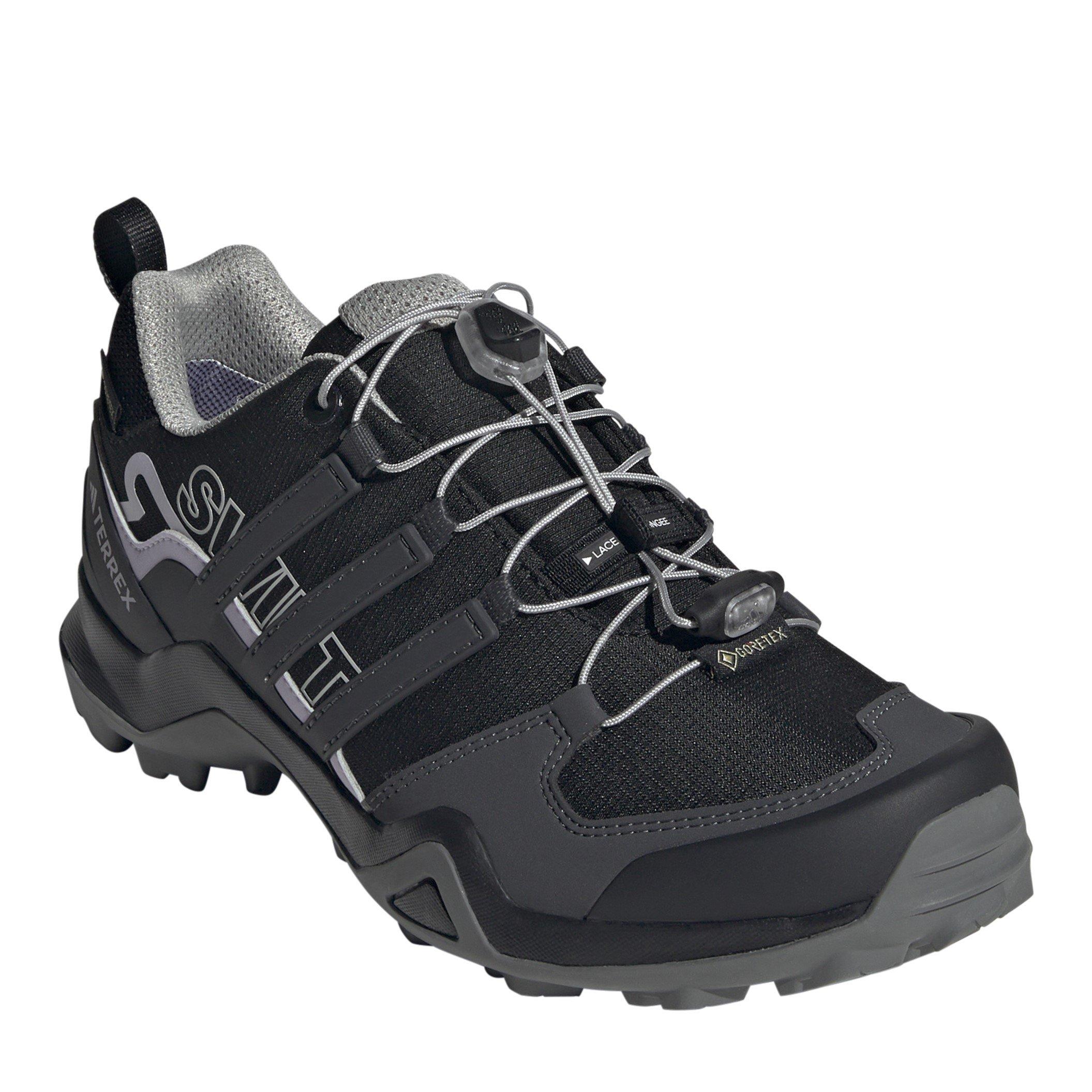 Black/Solid Gre - adidas - Terrex Swift Gore-Tex Waterproof Hiking Shoes - 3