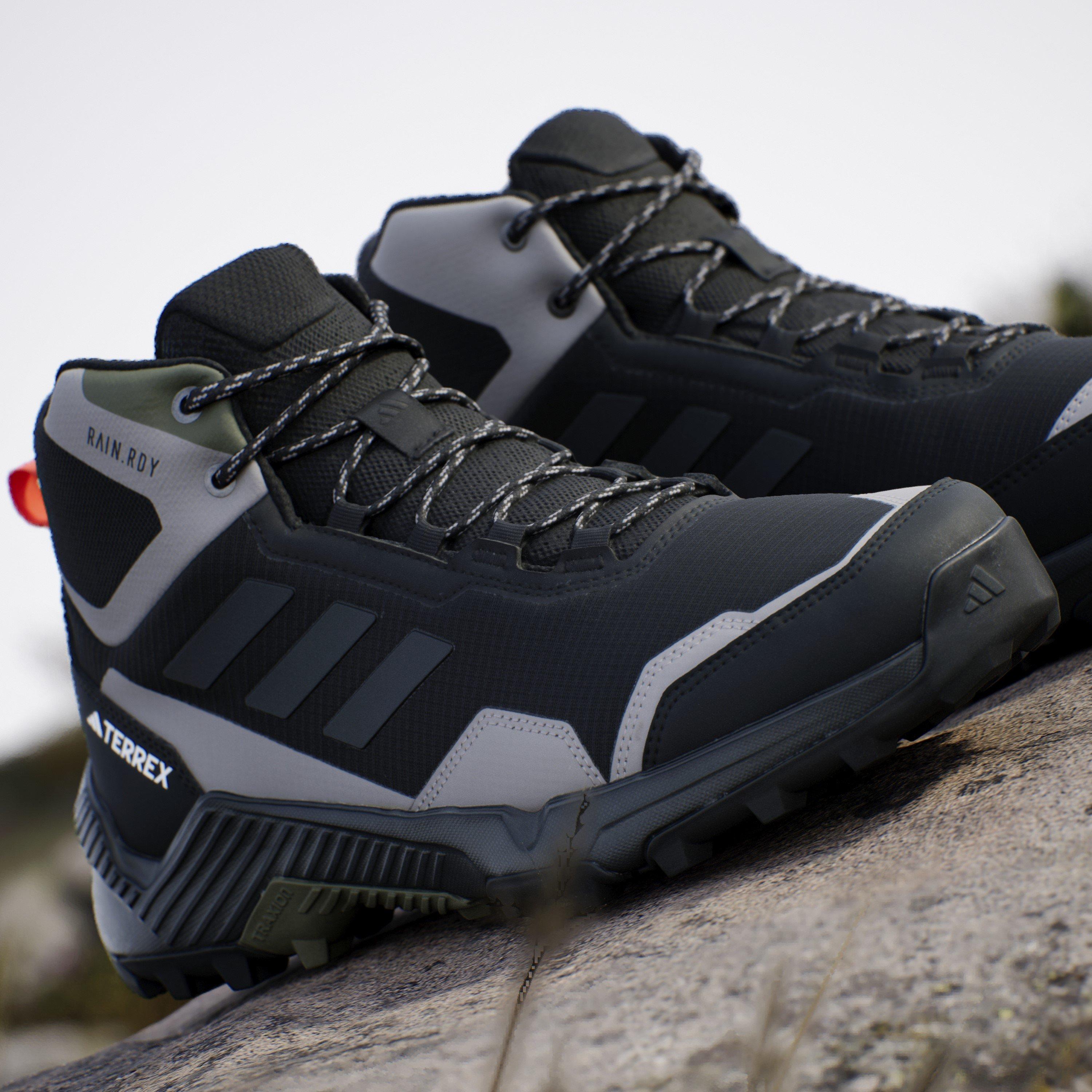 Black/Carbon - adidas - Terrex Eastrail Mid Waterproof Hiking Shoes - 16