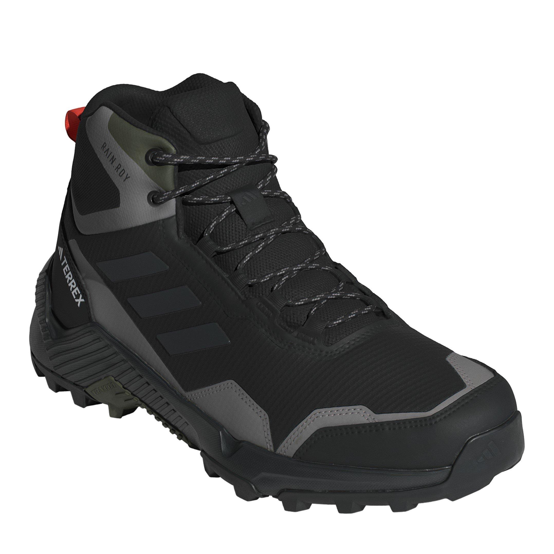 Black/Carbon - adidas - Terrex Eastrail Mid Waterproof Hiking Shoes - 3
