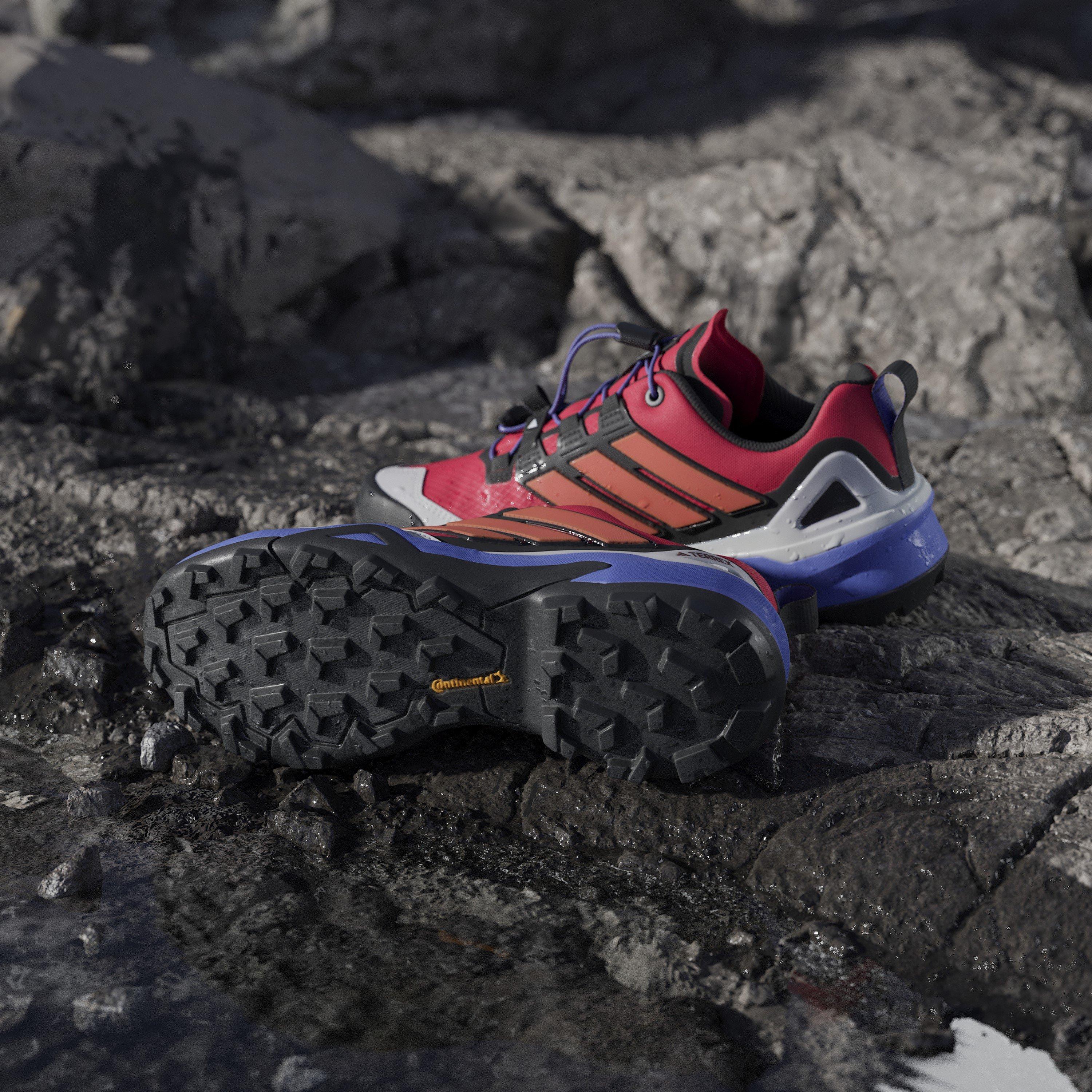 Ruby/Azul/Preto - adidas - Adults Non-Waterproof Hiking Shoes - 11