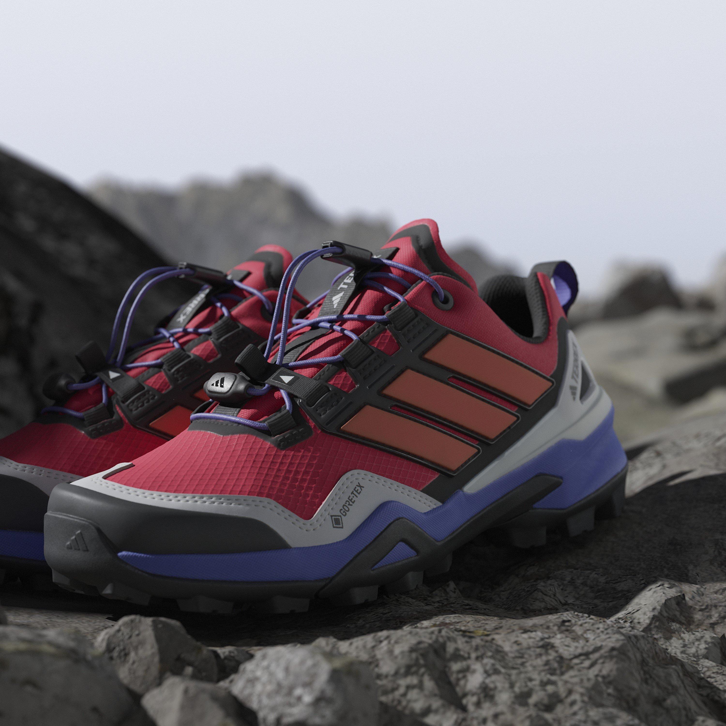 Ruby/Azul/Preto - adidas - Adults Non-Waterproof Hiking Shoes - 16