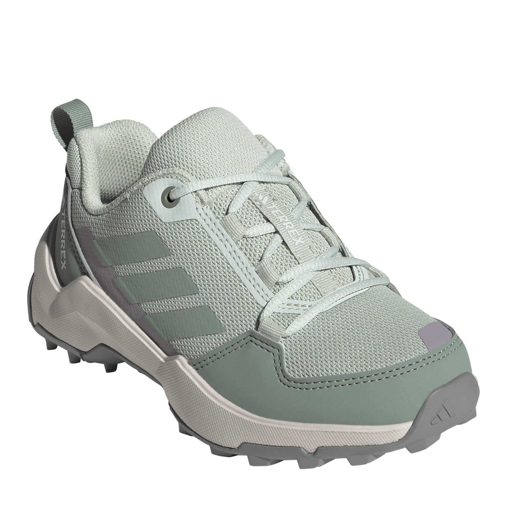 Green/Fig - adidas - Terrex AX4S Breathable Cushioned Non Waterproof Hiking Shoes - 3