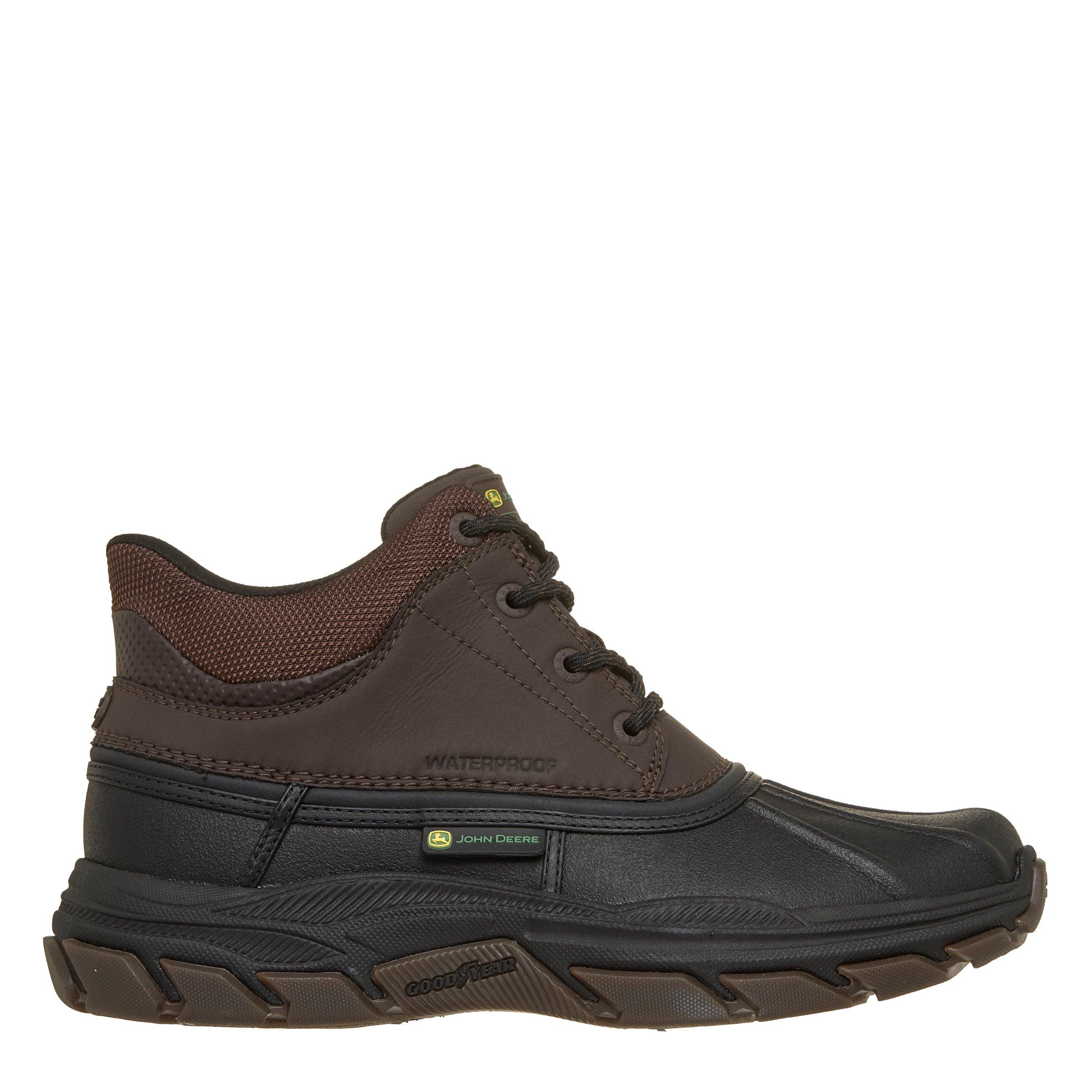 Chocolate/Black - Skechers - John Deere Slip-Ins Mid Top Waterpr Hiking Boots Mens - 1