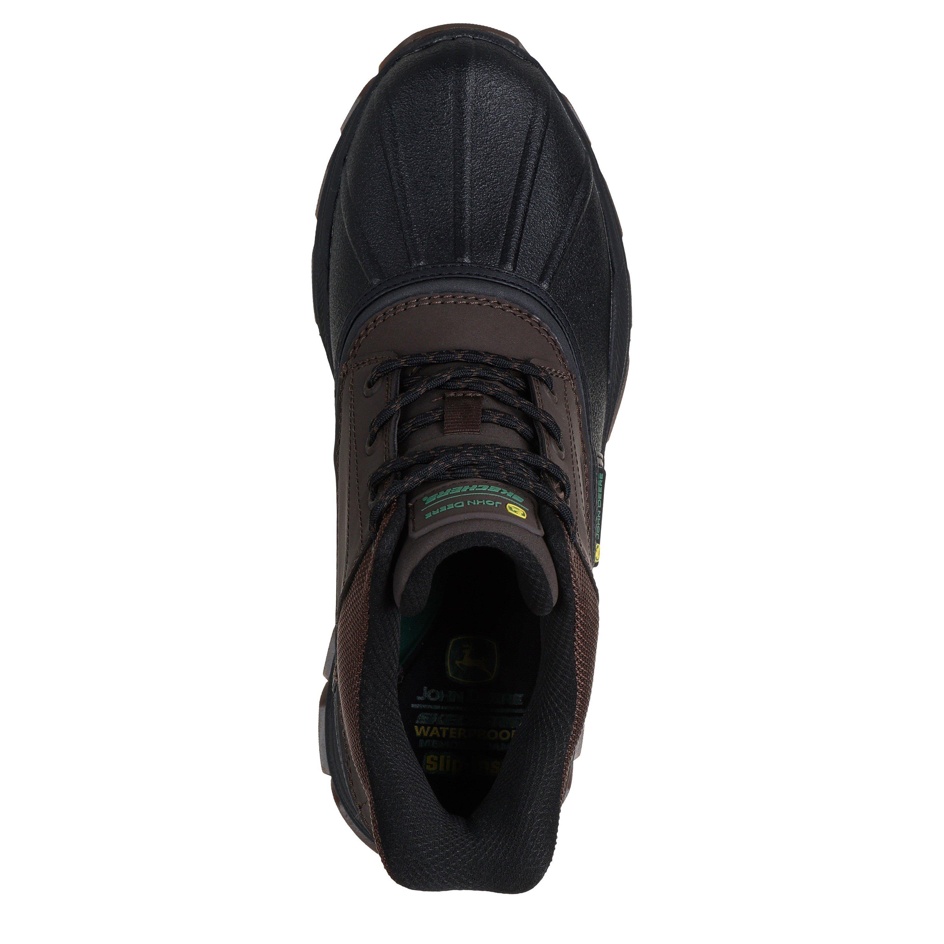 Chocolade/Zwart - Skechers - John Deere Slip-Ins Mid Top Waterpr Hiking Boots Mens - 5