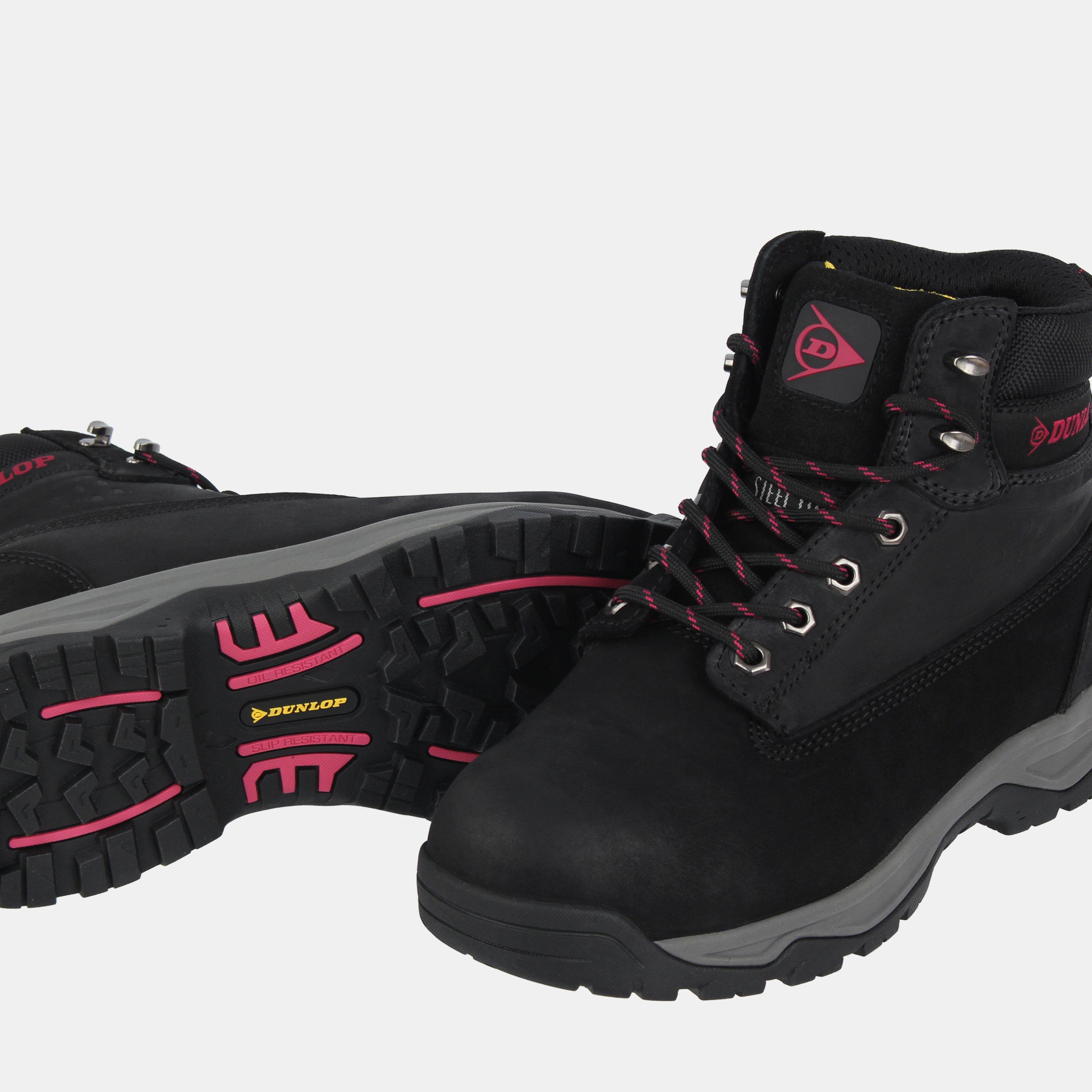 Black - Dunlop - OnSite Steel Toe Cap Boots Womens - 5