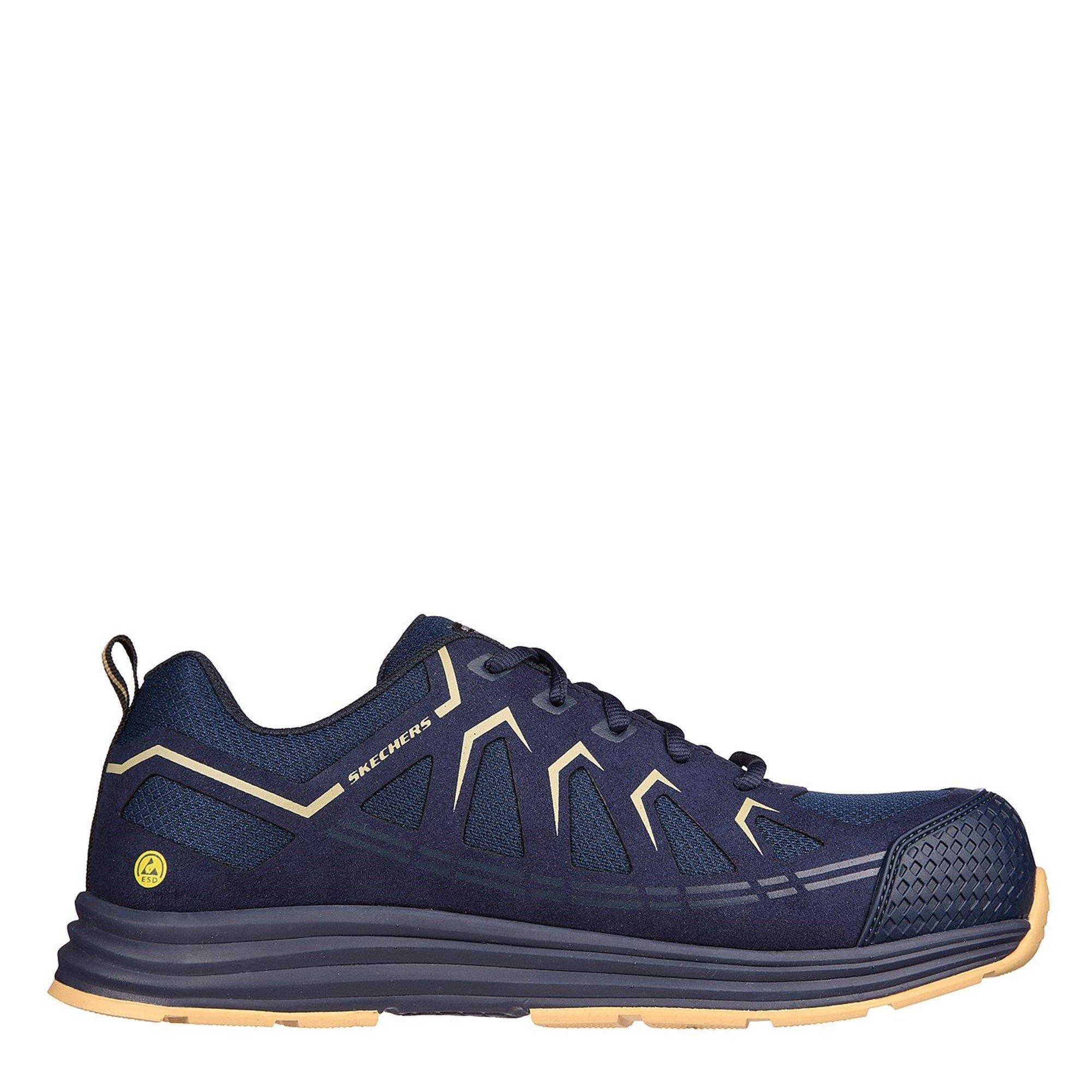 Marine/Beige - Skechers - Lace Up Athletic W Composite Toe Steel Cap Boots Mens - 3