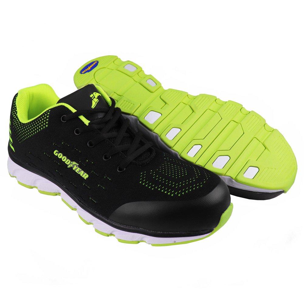 Sort/Grøn - Goodyear - Safety Steel Toe Cap Boots - 7