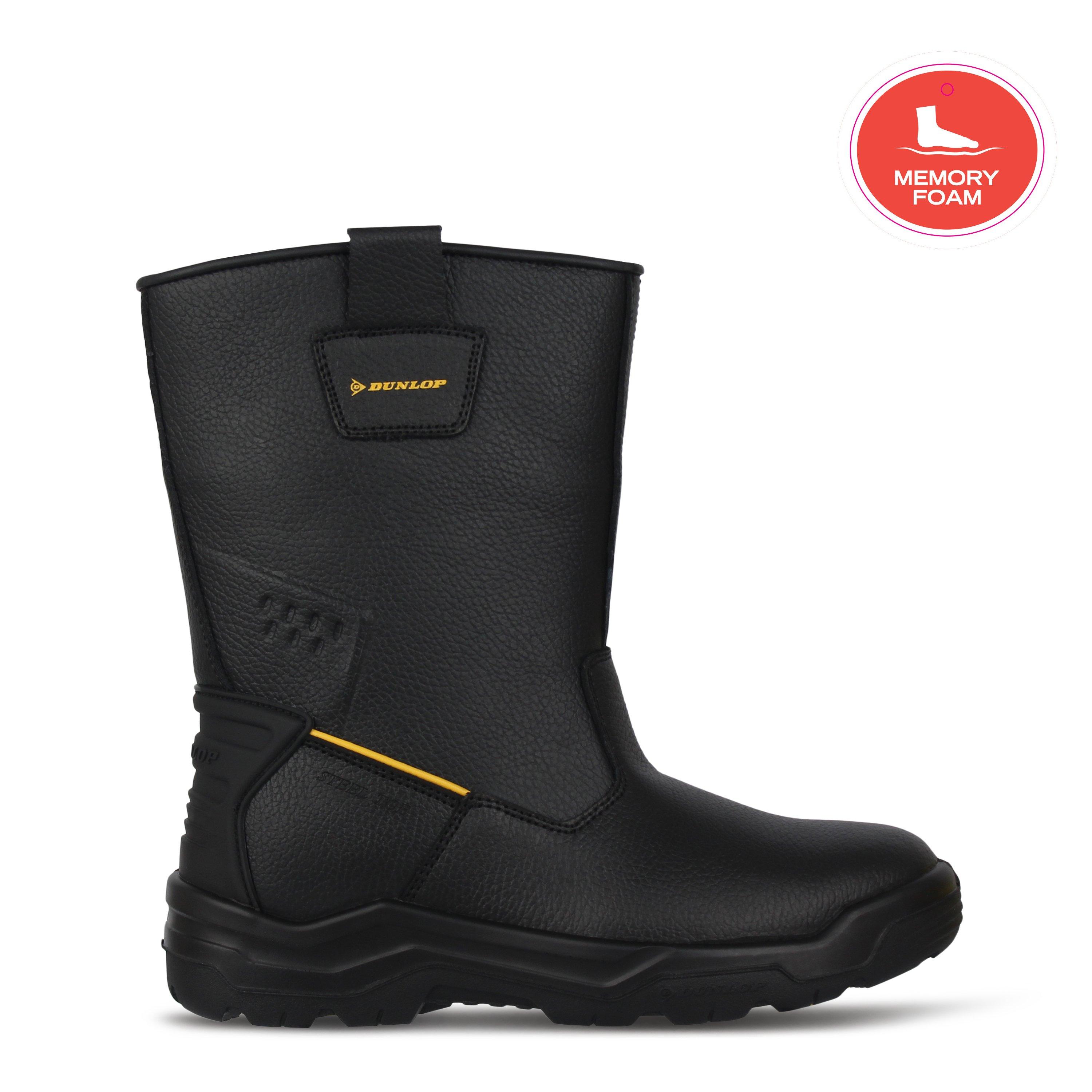 Black - Dunlop - Rigger Steel Toe Cap Boots Mens - 1