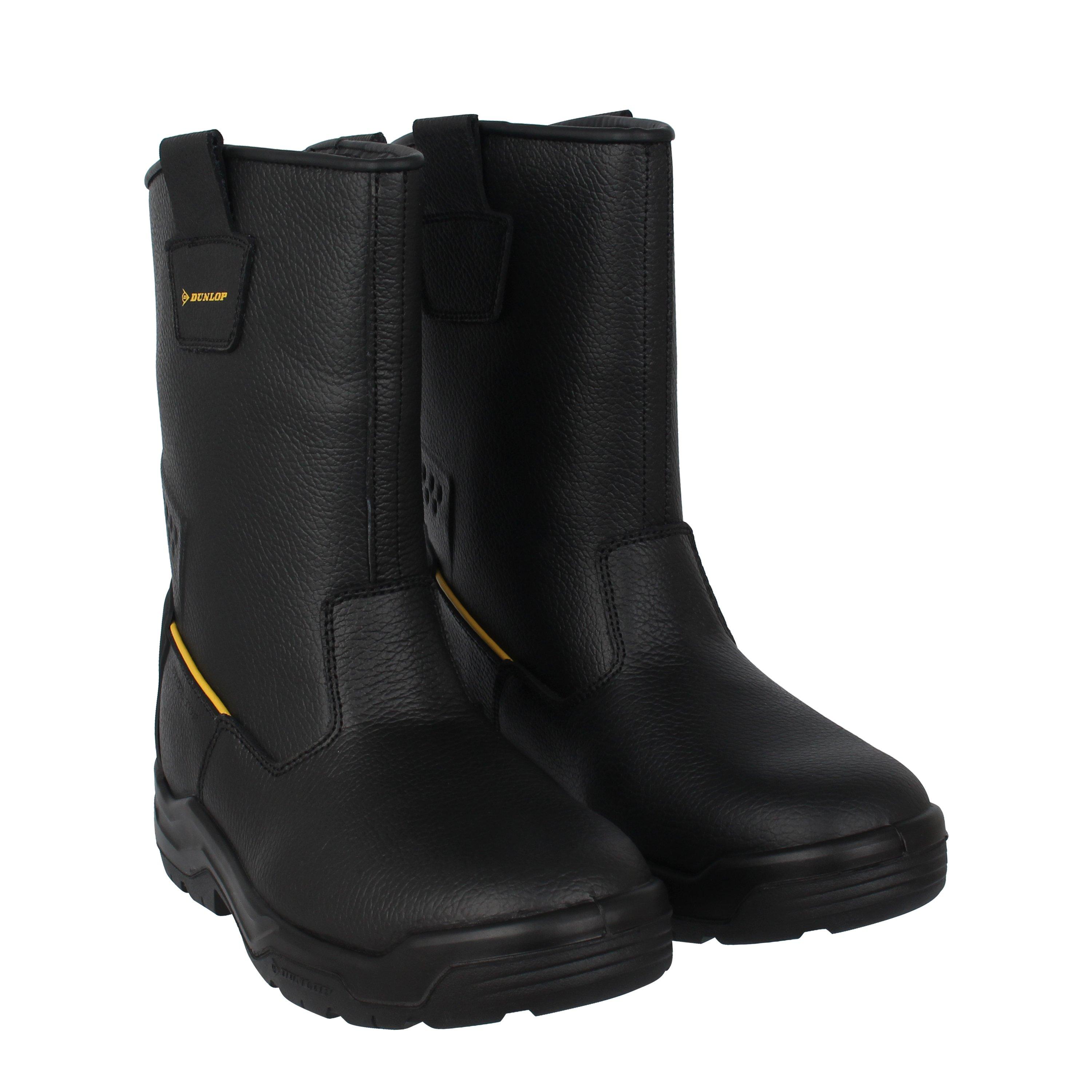 Black - Dunlop - Rigger Steel Toe Cap Boots Mens - 3