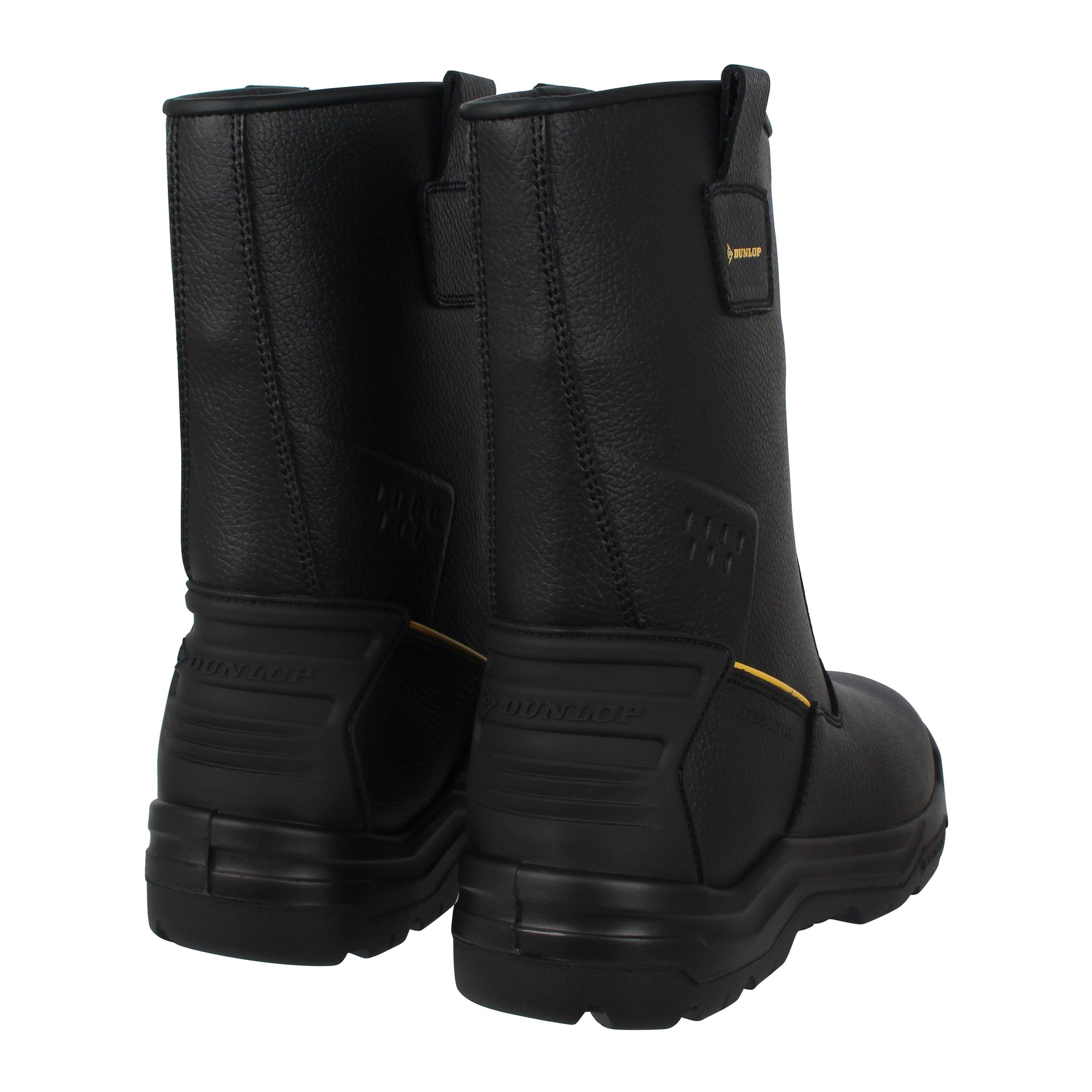Black - Dunlop - Rigger Steel Toe Cap Boots Mens - 4