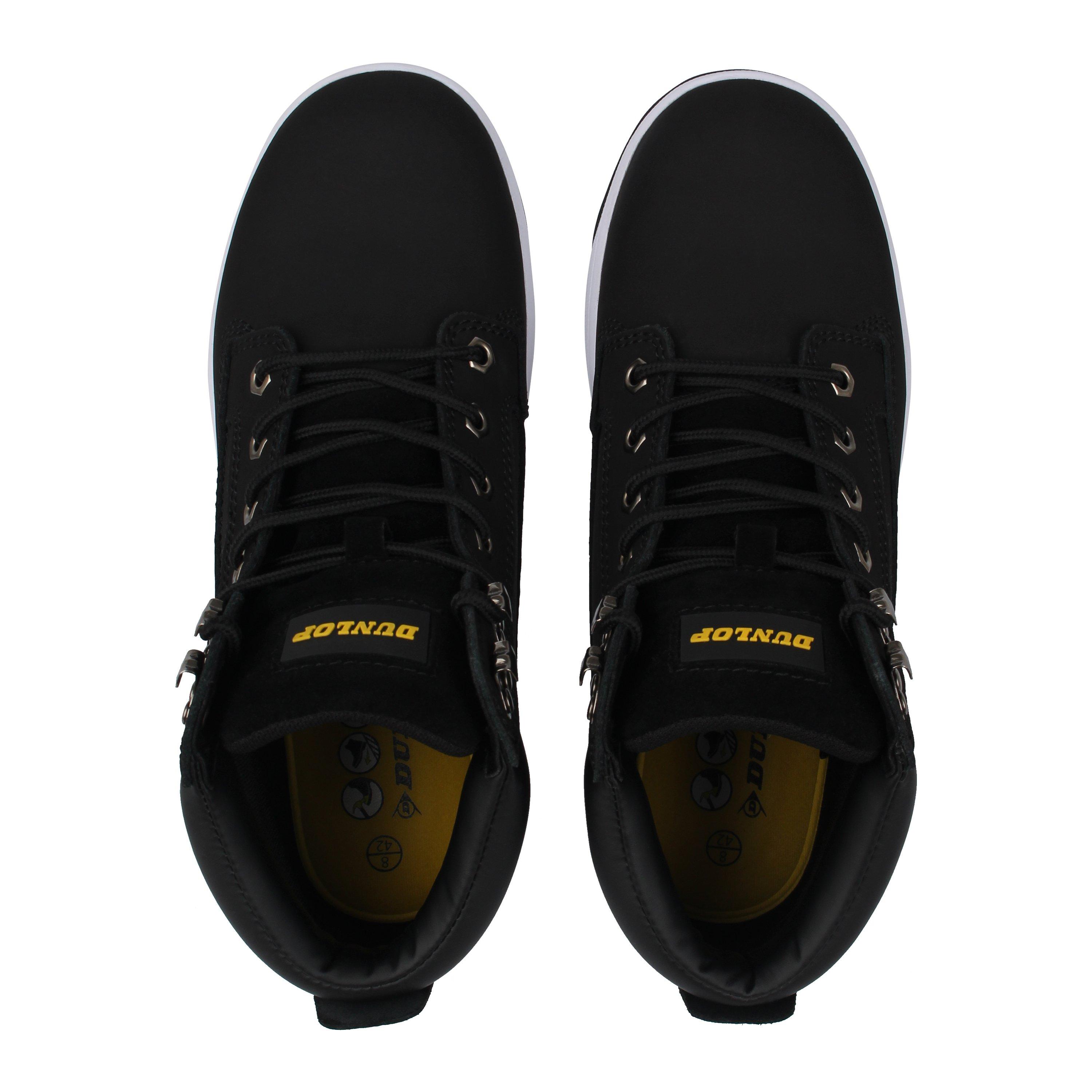 Black/White - Dunlop - Nebraska Steel Toe Cap Boots Mens - 5