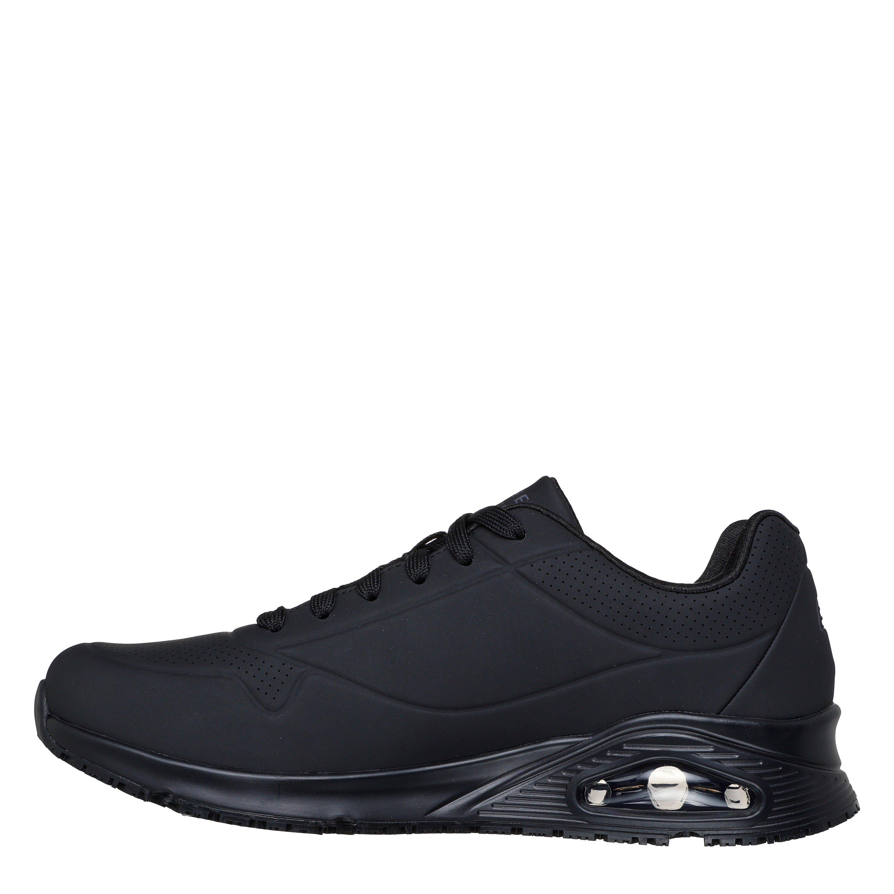 Preto - Skechers - Lace Up Athletic W Airbag Non Slip Shoes Mens - 2